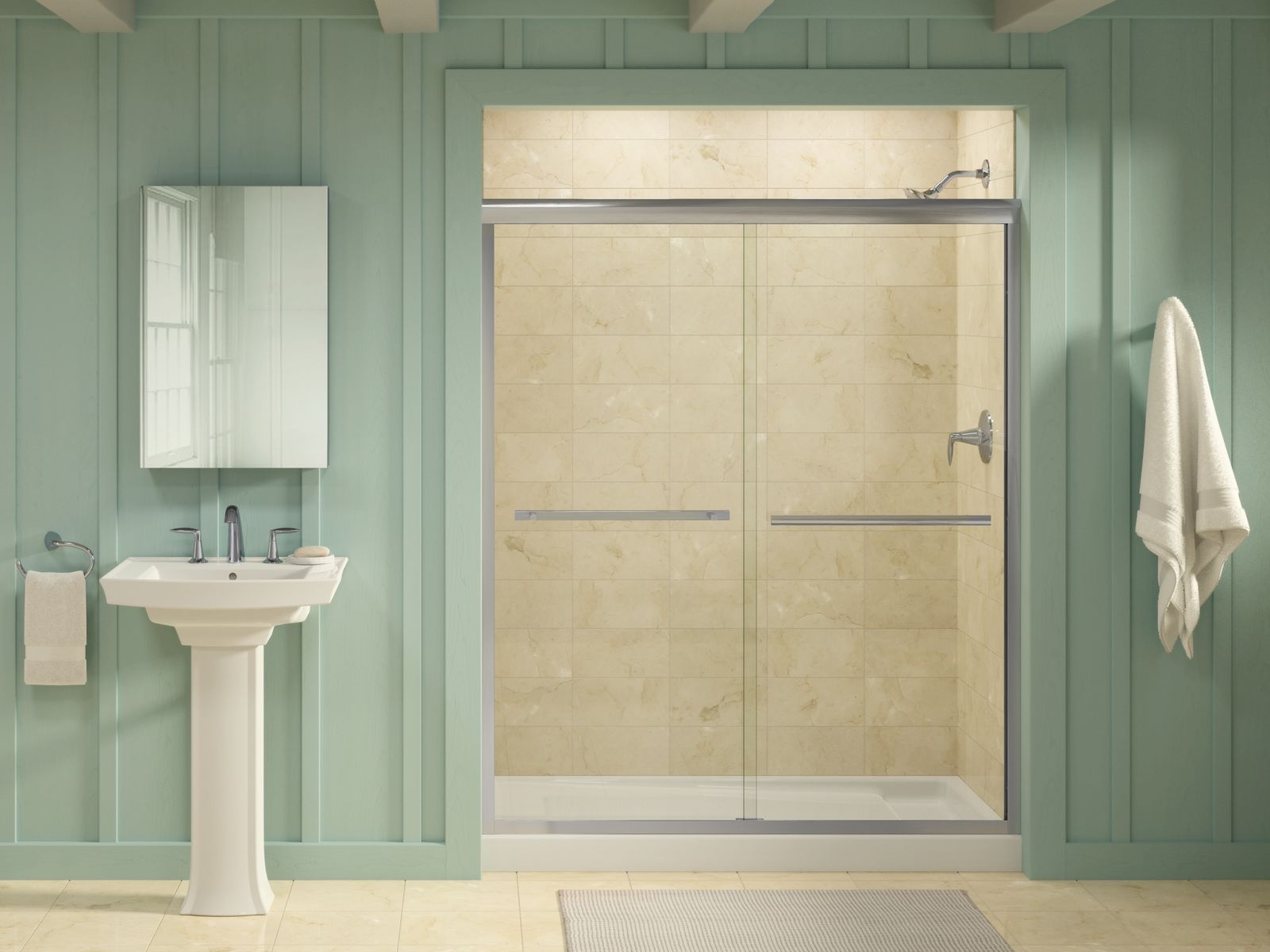 42774-bellwether-60-x-32-alcove-shower-base-right-offset-drain-11.jpg Bellwether® 60" x 32" alcove shower base, right offset drain