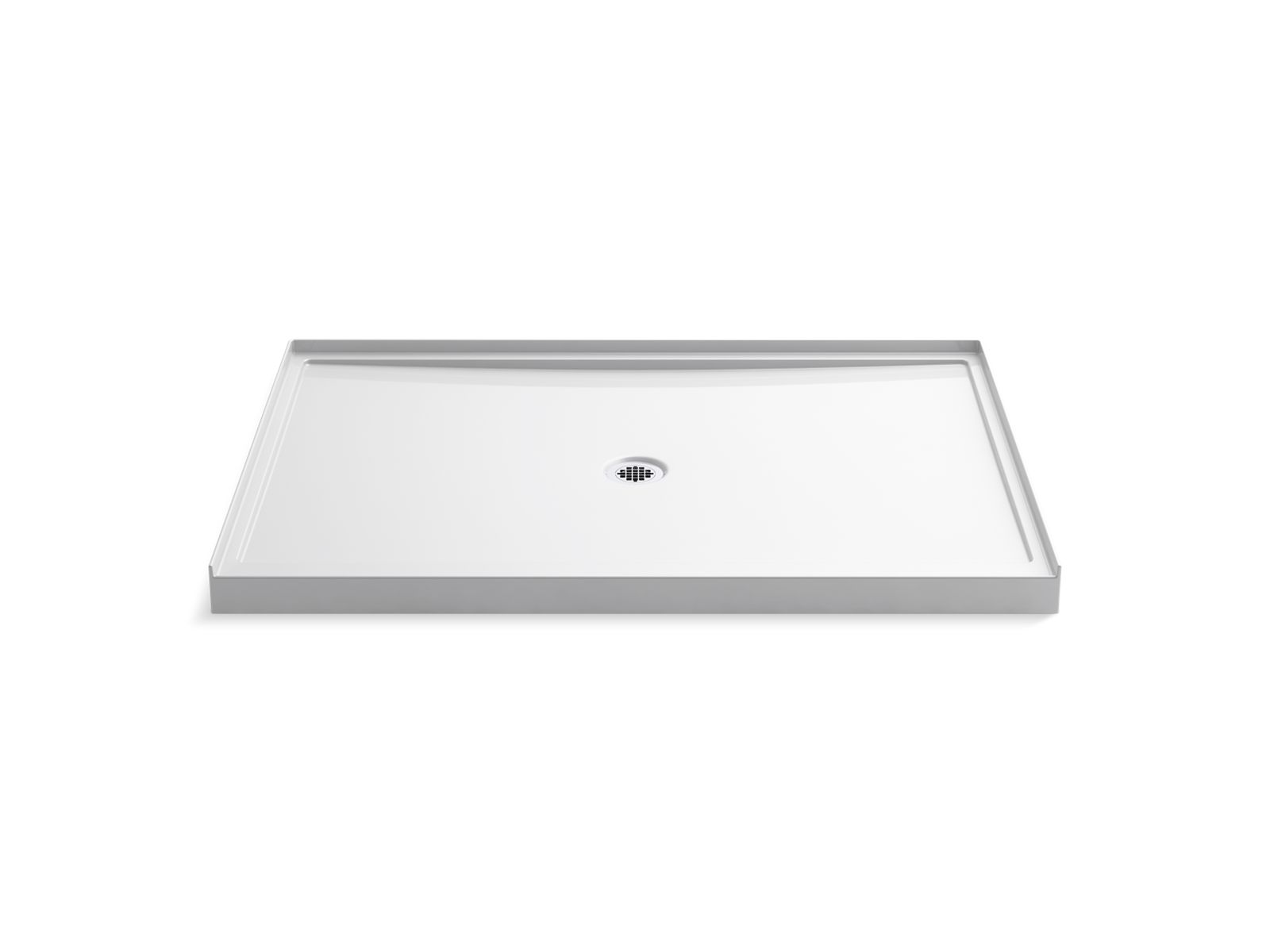 Rely® 60" x 42" alcove shower base, center drain