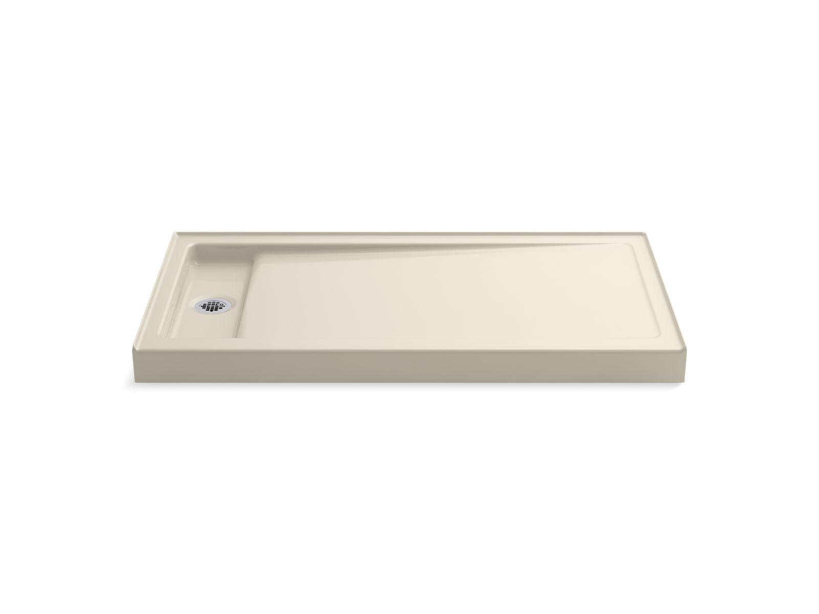 Bellwether® 60" x 32" alcove shower base, left offset drain