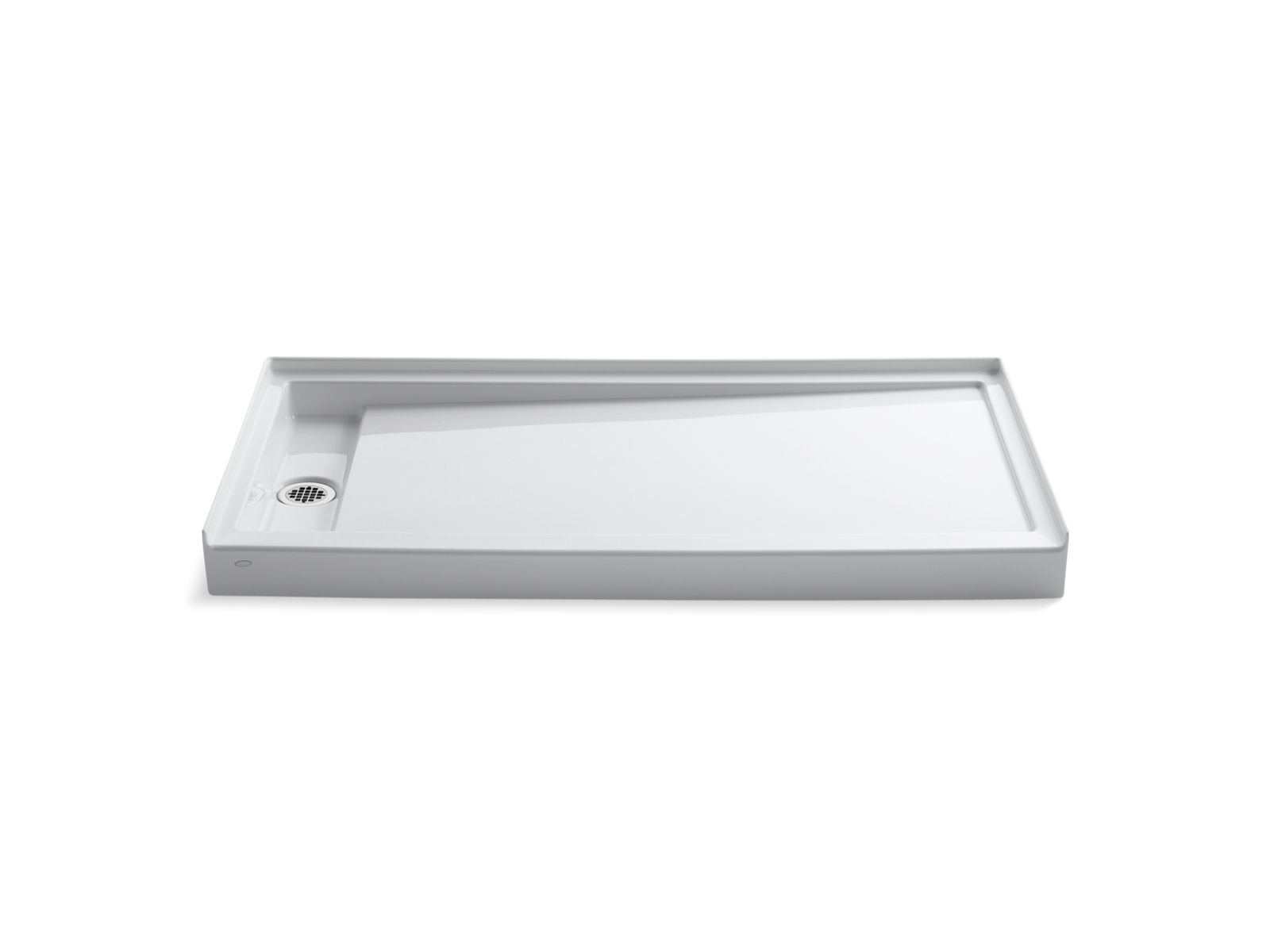 Groove® 60" x 32" alcove shower base, left drain