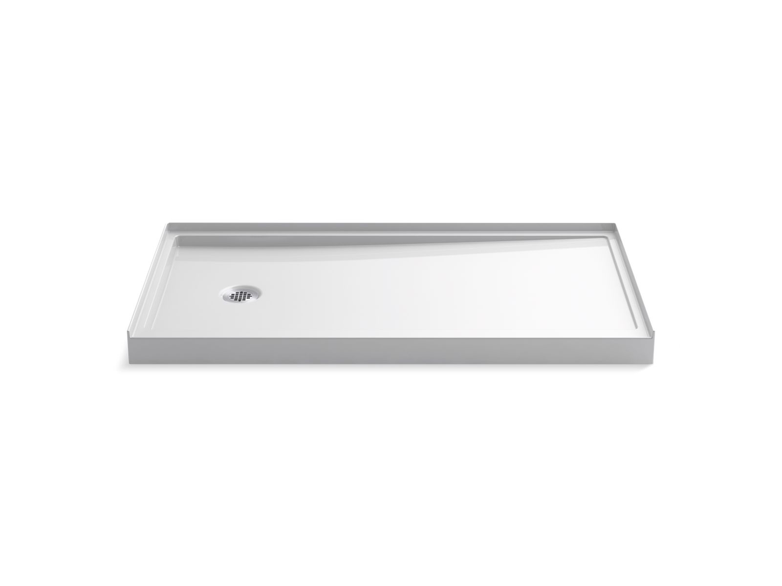 43008-rely-60-x-32-alcove-shower-base-left-drain-1.jpg Rely® 60" x 32" alcove shower base, left drain