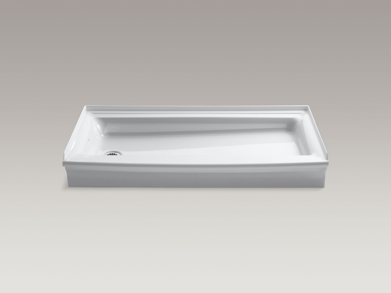 Fountainhead(R) 60" x 34" single threshold left-hand drain shower base