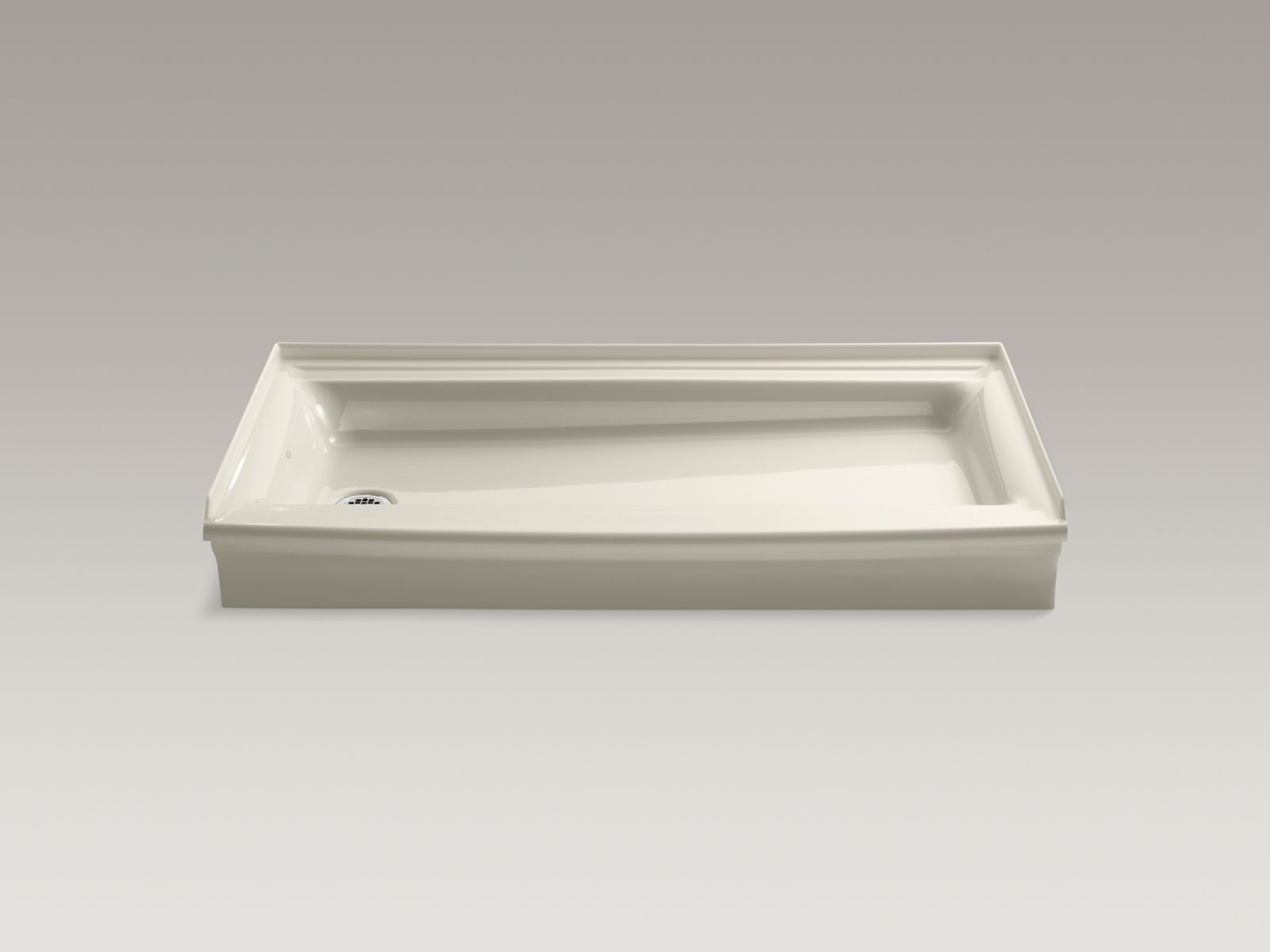 Fountainhead(R) 60" x 34" single threshold left-hand drain shower base