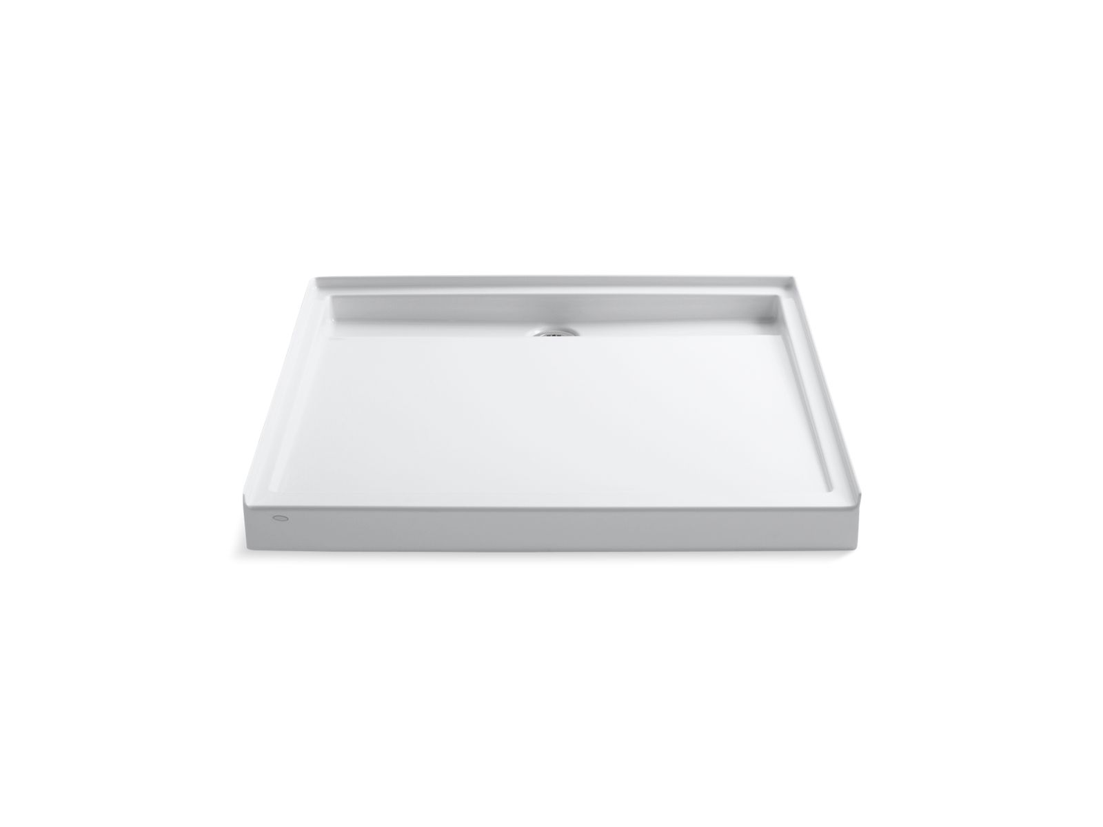 Groove® 48" x 48" single threshold rear center drain shower base