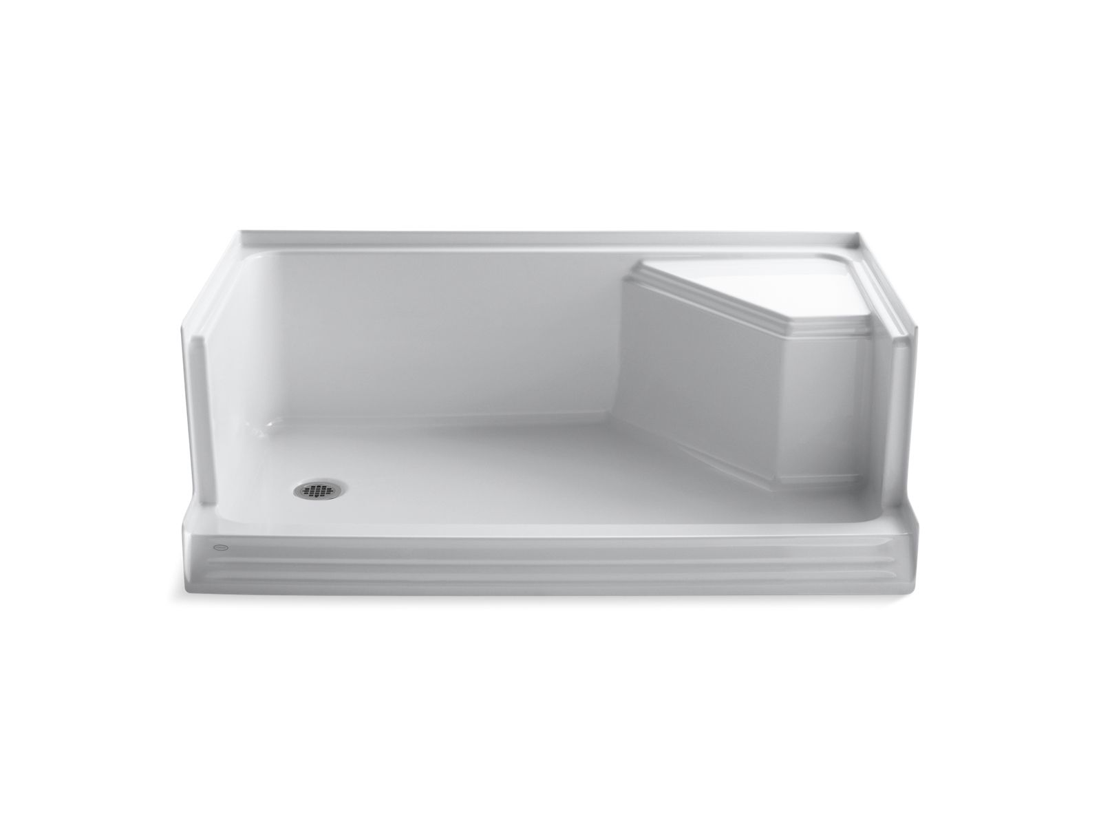 43144-memoirs-60-x-36-single-threshold-left-hand-drain-shower-base-with-integral-seat-at-right-1.jpg Memoirs® 60" x 36" single threshold left-hand drain shower base with integral seat at right