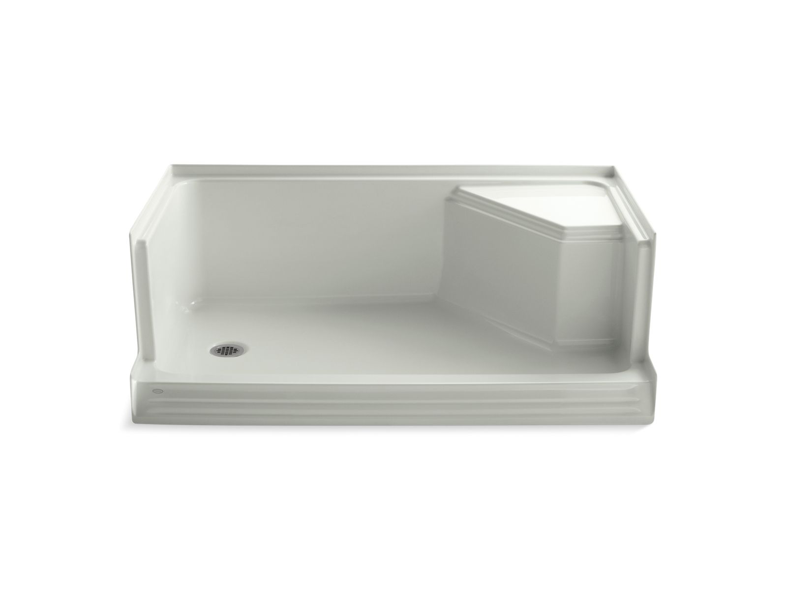 43144-memoirs-60-x-36-single-threshold-left-hand-drain-shower-base-with-integral-seat-at-right-11.jpg Memoirs® 60" x 36" single threshold left-hand drain shower base with integral seat at right