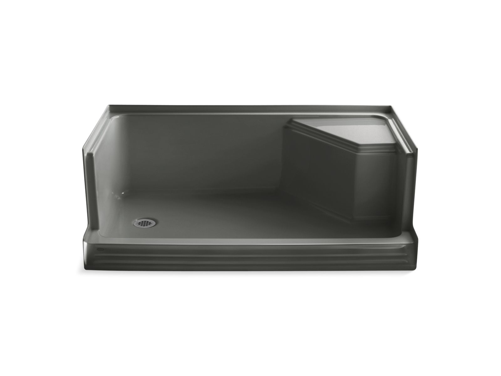 43144-memoirs-60-x-36-single-threshold-left-hand-drain-shower-base-with-integral-seat-at-right-5.jpg Memoirs® 60" x 36" single threshold left-hand drain shower base with integral seat at right