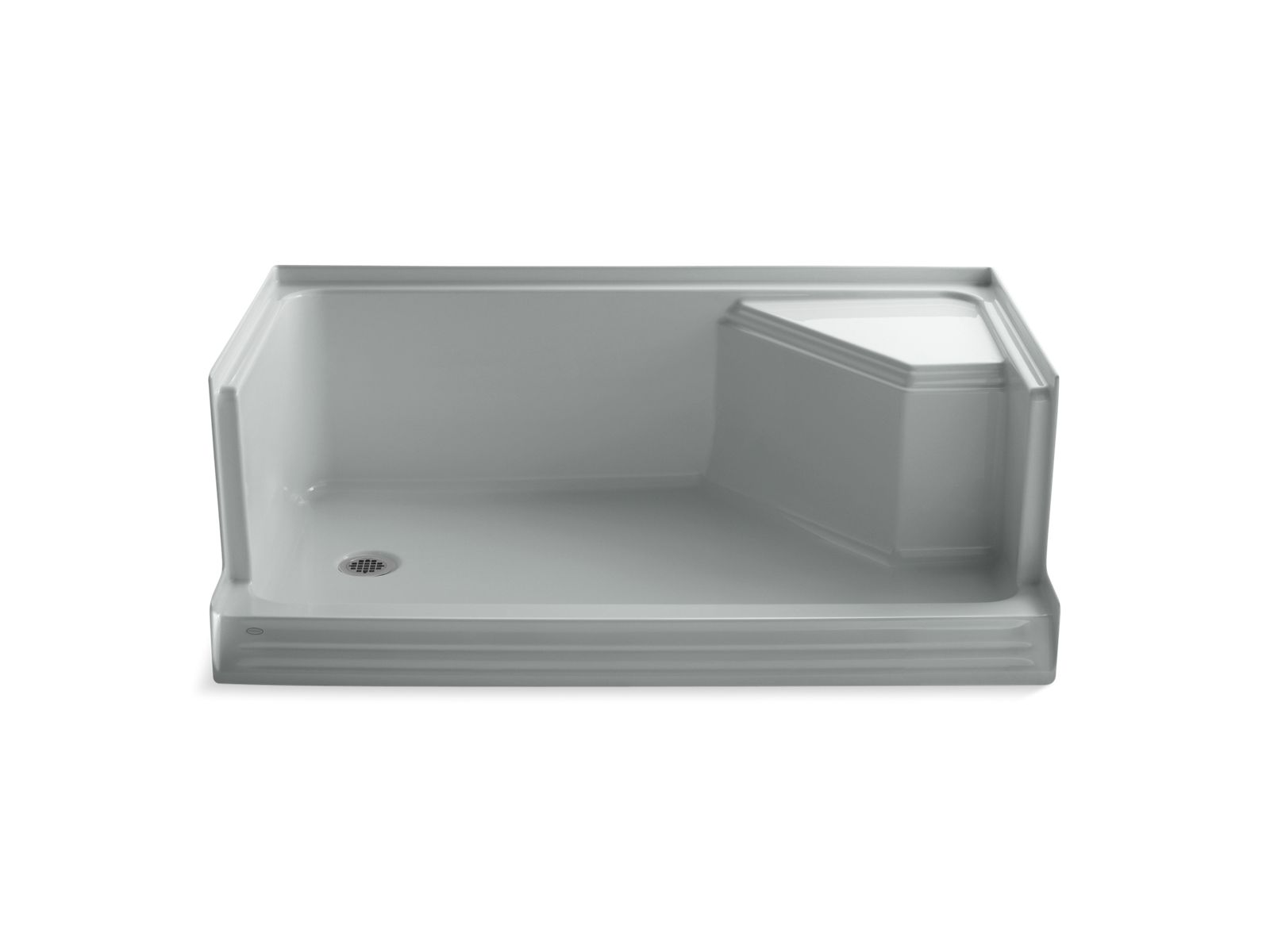 43144-memoirs-60-x-36-single-threshold-left-hand-drain-shower-base-with-integral-seat-at-right-7.jpg Memoirs® 60" x 36" single threshold left-hand drain shower base with integral seat at right