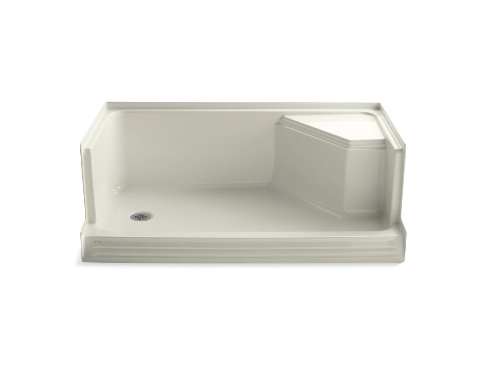 43144-memoirs-60-x-36-single-threshold-left-hand-drain-shower-base-with-integral-seat-at-right-8.jpg Memoirs® 60" x 36" single threshold left-hand drain shower base with integral seat at right