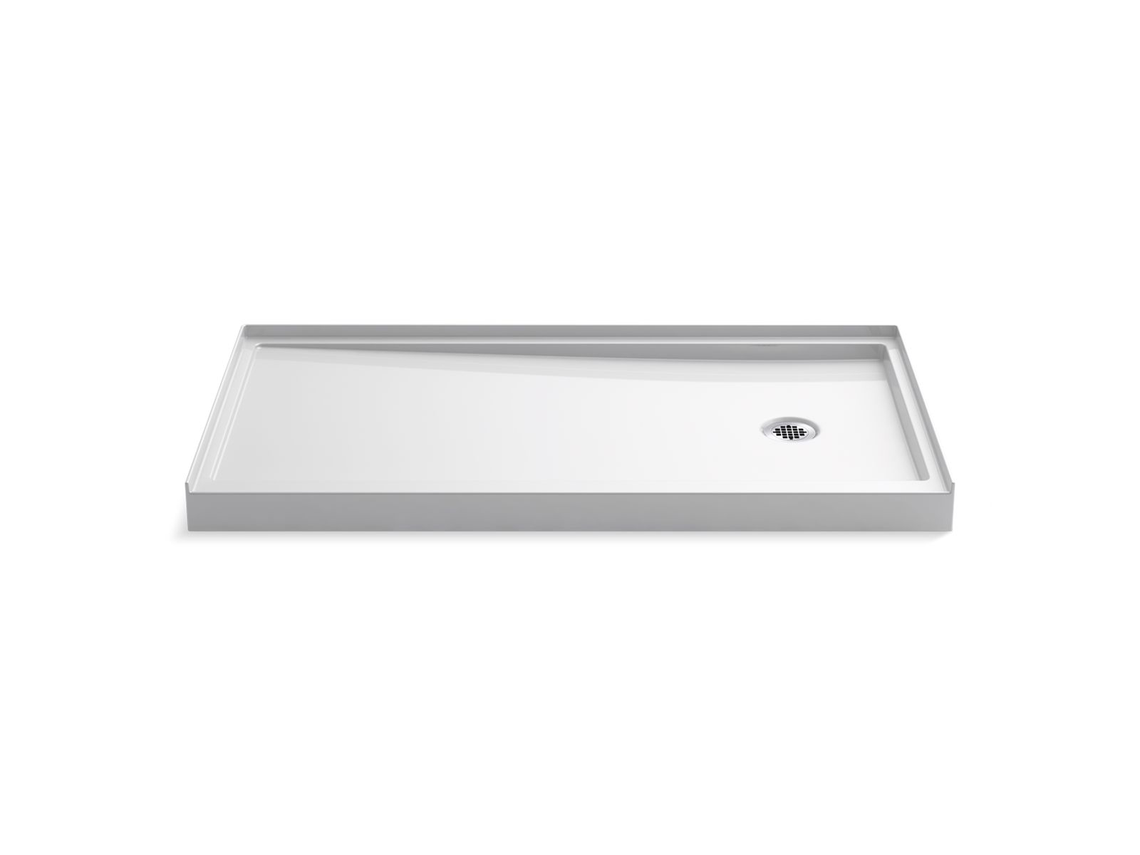Rely® 60" x 32" alcove shower base, right drain