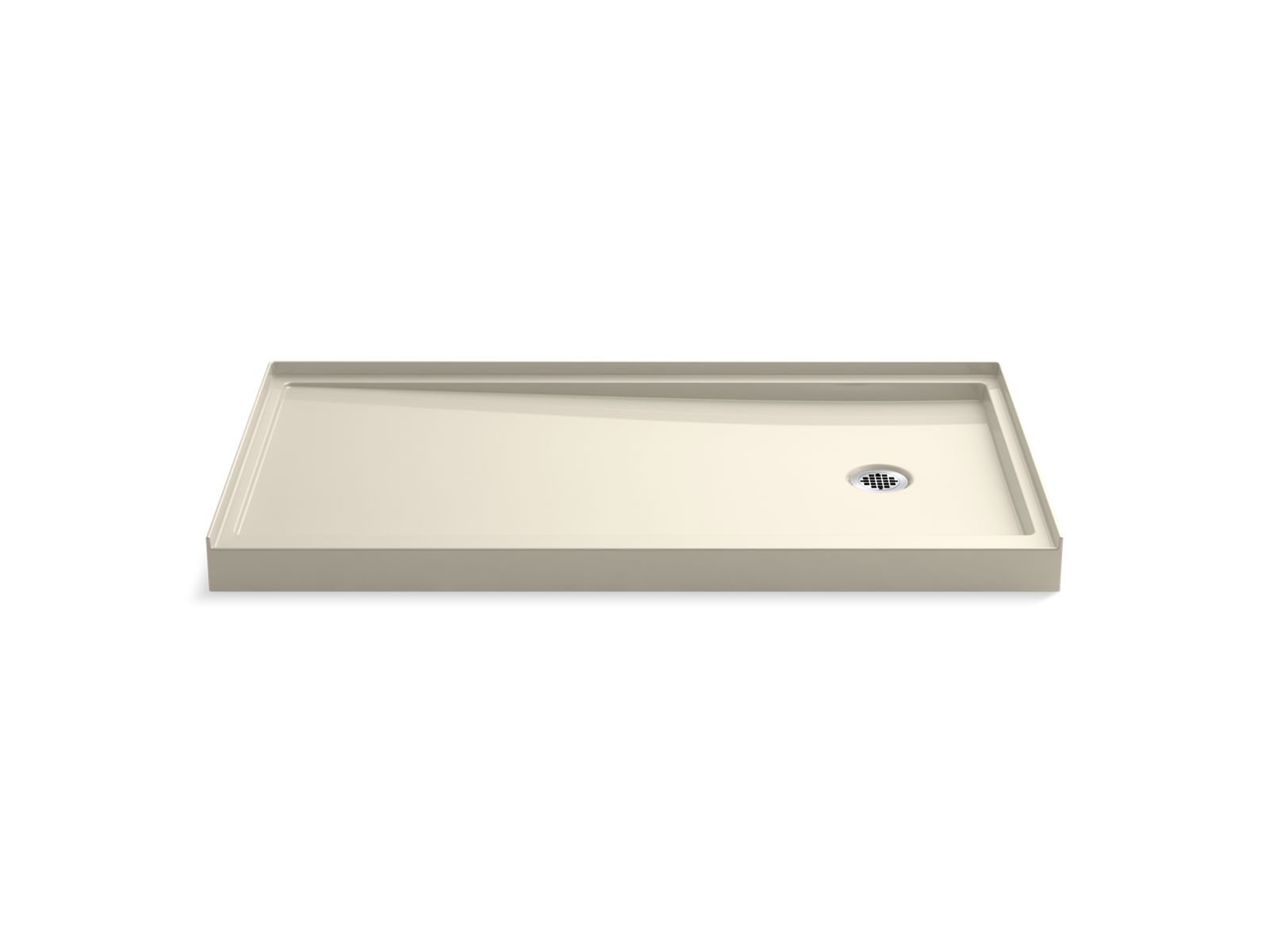 Rely® 60" x 32" alcove shower base, right drain