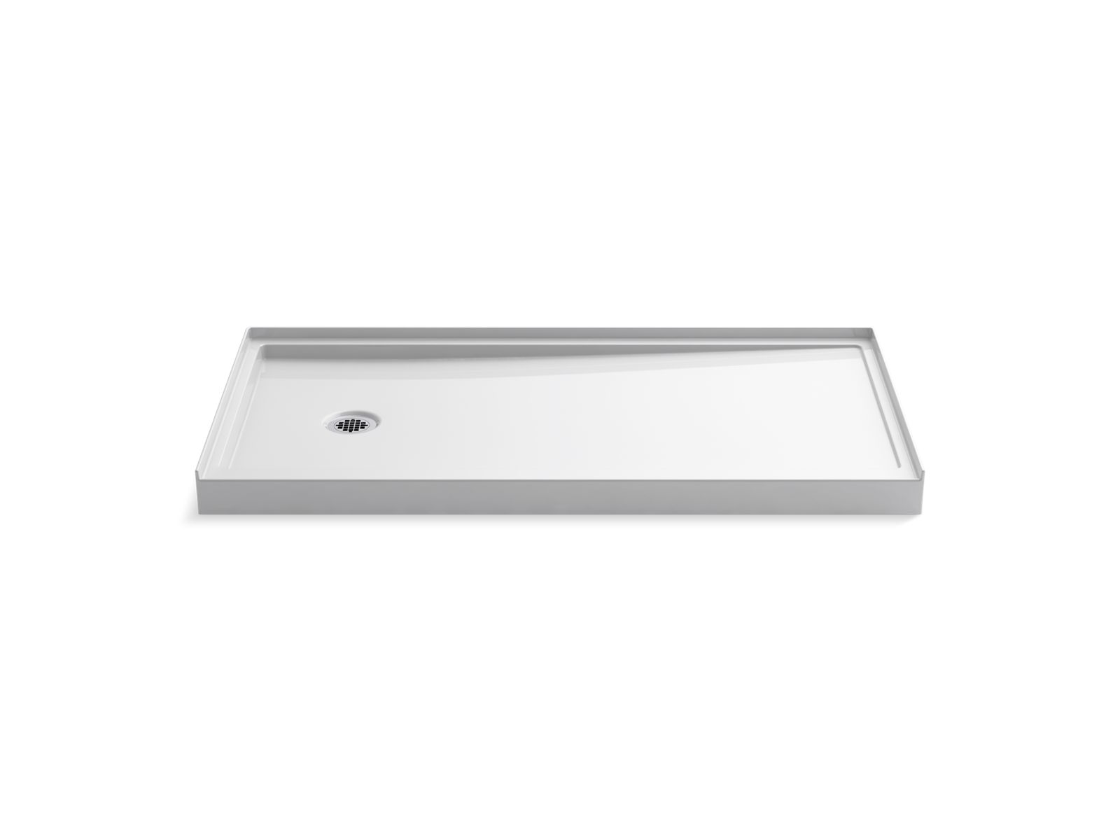 Rely® 60" x 30" alcove shower base, left drain