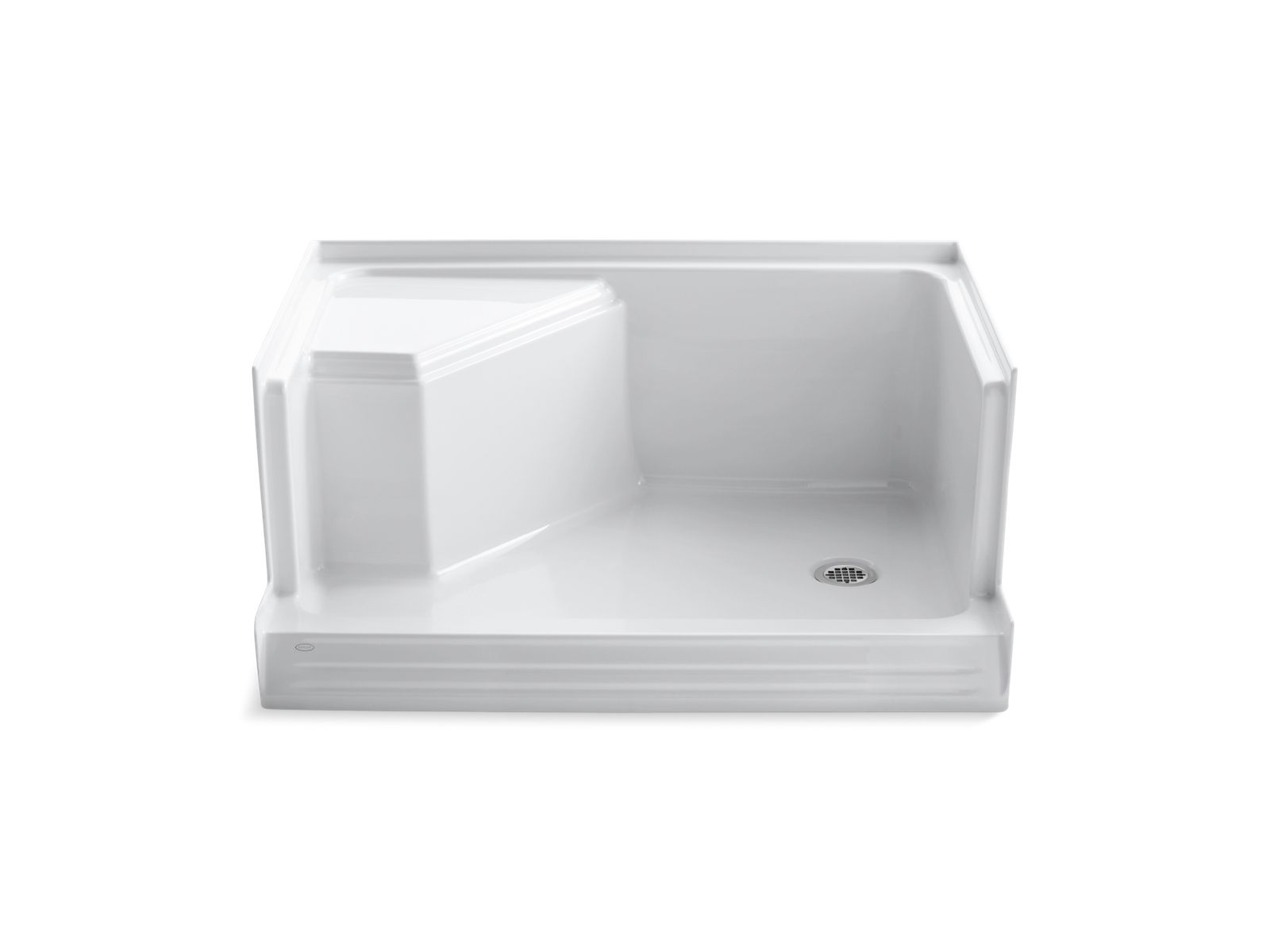 43176-memoirs-48-x-36-single-threshold-right-hand-drain-shower-base-with-integral-seat-at-left-1.jpg Memoirs® 48" x 36" single threshold right-hand drain shower base with integral seat at left