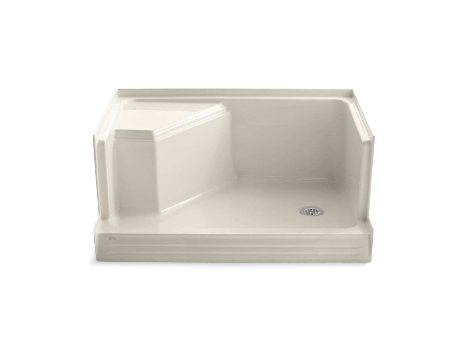 43176-memoirs-48-x-36-single-threshold-right-hand-drain-shower-base-with-integral-seat-at-left-3.jpg Memoirs® 48" x 36" single threshold right-hand drain shower base with integral seat at left