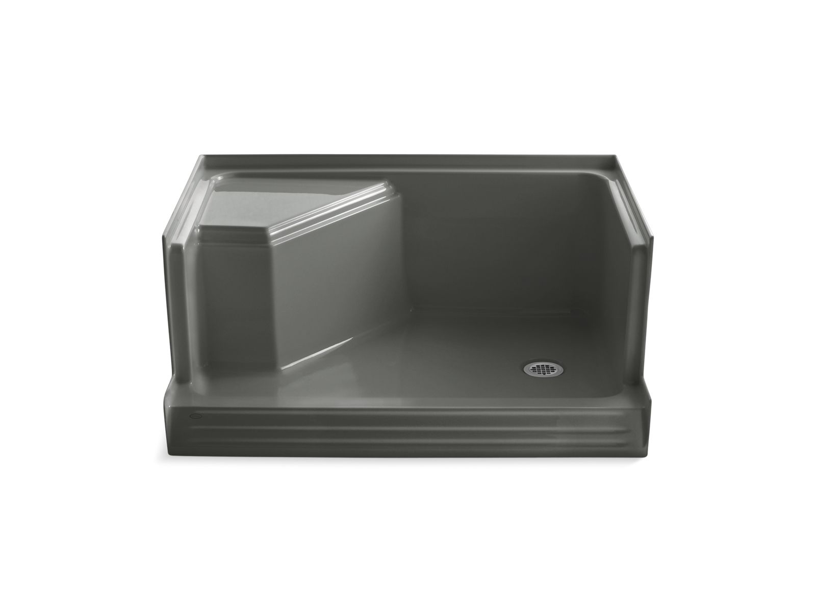 43176-memoirs-48-x-36-single-threshold-right-hand-drain-shower-base-with-integral-seat-at-left-5.jpg Memoirs® 48" x 36" single threshold right-hand drain shower base with integral seat at left