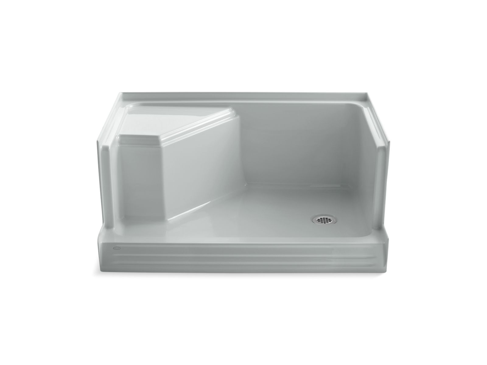 43176-memoirs-48-x-36-single-threshold-right-hand-drain-shower-base-with-integral-seat-at-left-7.jpg Memoirs® 48" x 36" single threshold right-hand drain shower base with integral seat at left
