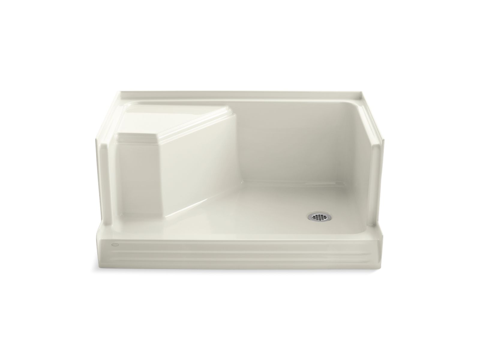 43176-memoirs-48-x-36-single-threshold-right-hand-drain-shower-base-with-integral-seat-at-left-8.jpg Memoirs® 48" x 36" single threshold right-hand drain shower base with integral seat at left