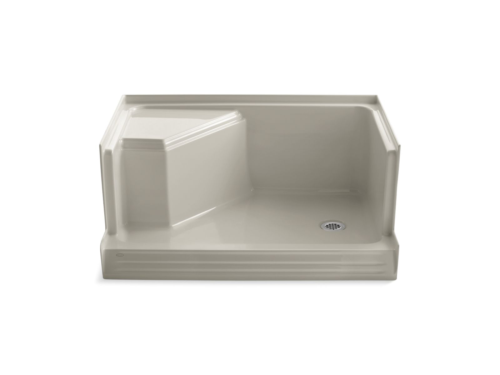 43176-memoirs-48-x-36-single-threshold-right-hand-drain-shower-base-with-integral-seat-at-left-9.jpg Memoirs® 48" x 36" single threshold right-hand drain shower base with integral seat at left