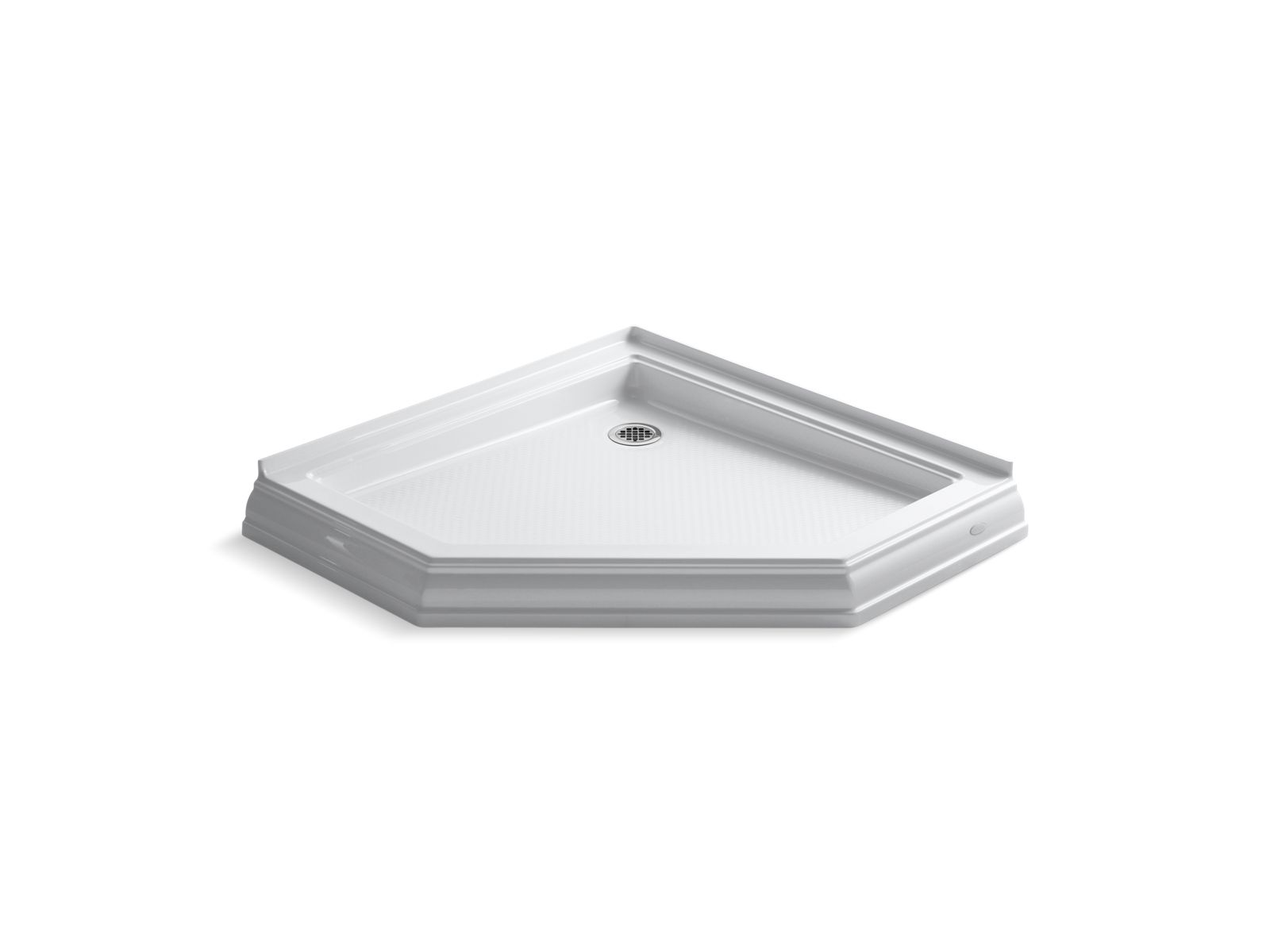 Memoirs® 42" x 42" neo-angle single threshold rear center drain shower base