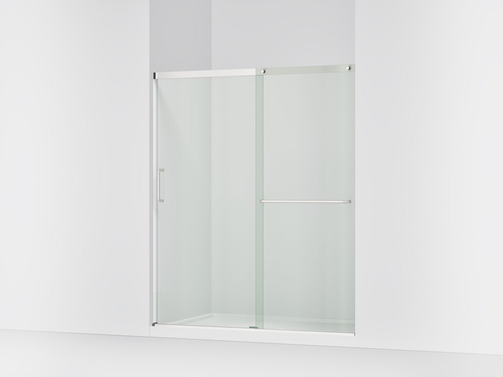Elate® Sliding shower door, 70-1/2" H x 56-1/4 - 59-5/8" W, with 1/4" thick Crystal Clear glass