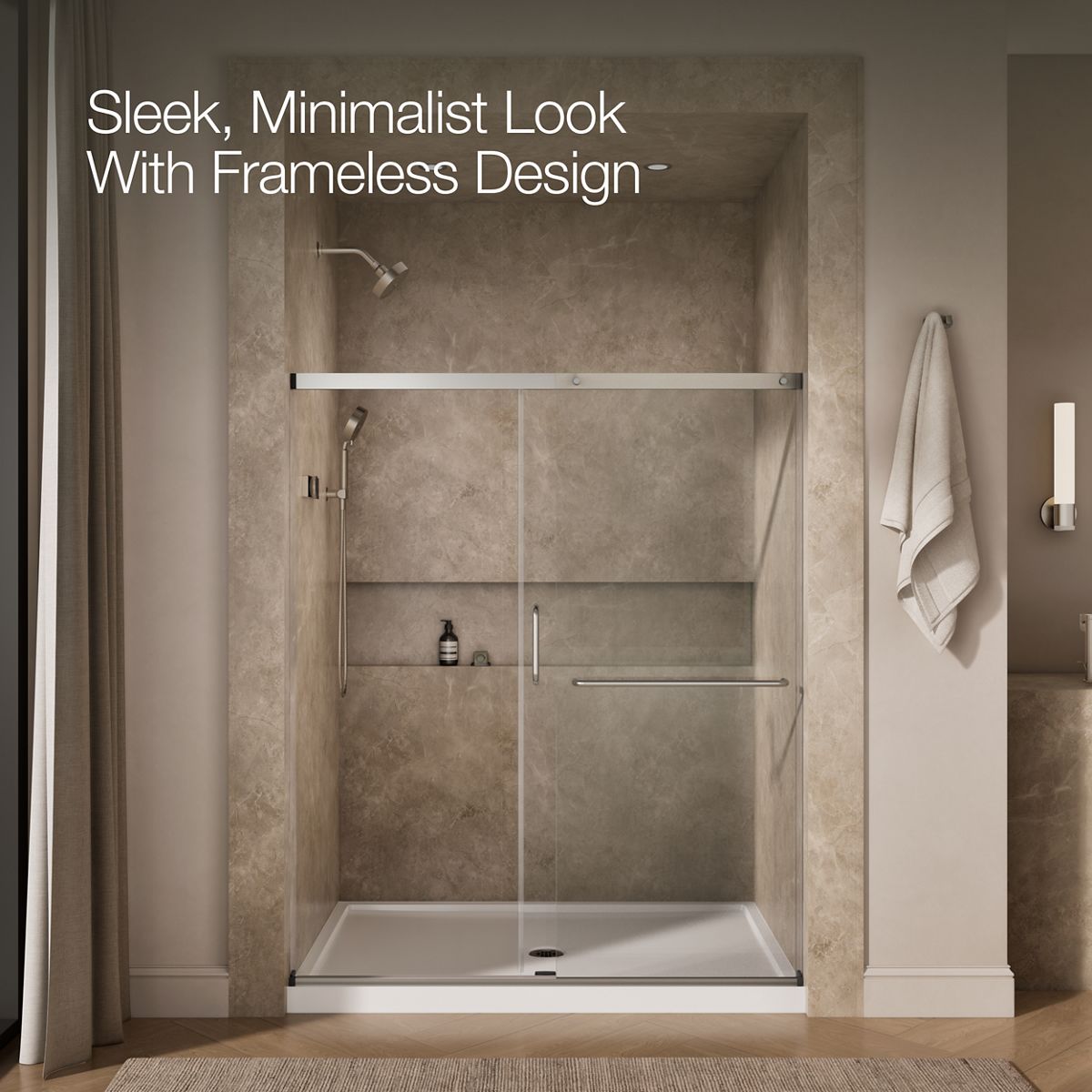 43615-elate-sliding-shower-door-70-1-2-h-x-56-1-4-59-5-8-w-with-1-4-thick-crystal-clear-glass-15.jpg Elate® Sliding shower door, 70-1/2" H x 56-1/4 - 59-5/8" W, with 1/4" thick Crystal Clear glass