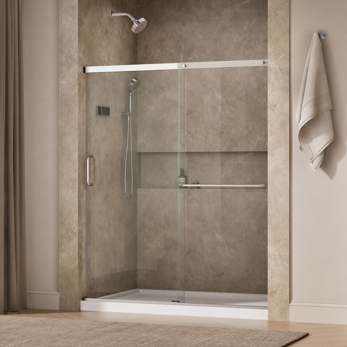 43615-elate-sliding-shower-door-70-1-2-h-x-56-1-4-59-5-8-w-with-1-4-thick-crystal-clear-glass-23.jpg Elate® Sliding shower door, 70-1/2" H x 56-1/4 - 59-5/8" W, with 1/4" thick Crystal Clear glass