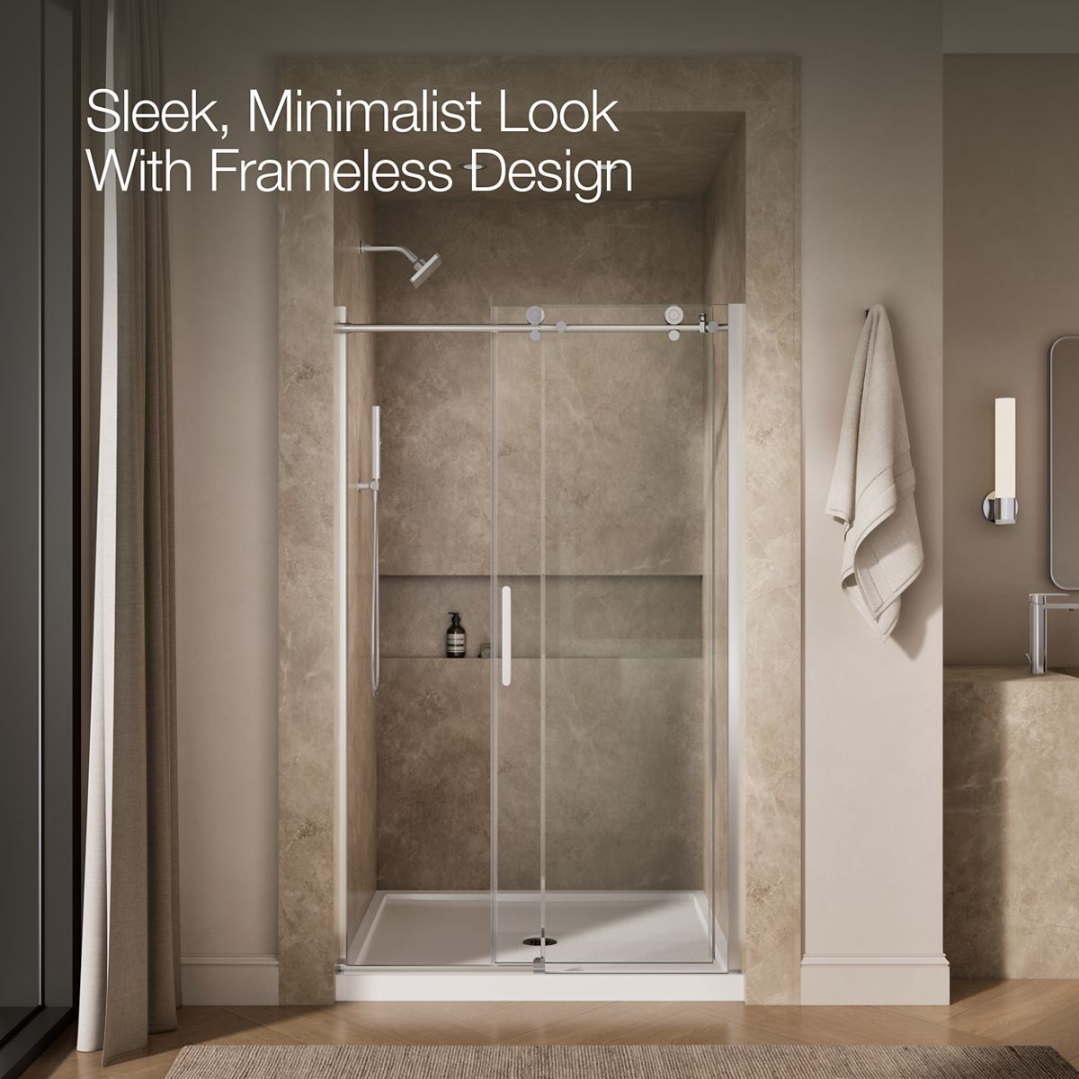 43631-composed-moving-panel-shower-door-78-h-x-44-5-8-47-7-8-w-with-3-8-thick-crystal-clear-glass-5.jpg Composed™ Moving panel shower door, 78" H x 44-5/8 - 47-7/8" W, with 3/8" thick Crystal Clear glass