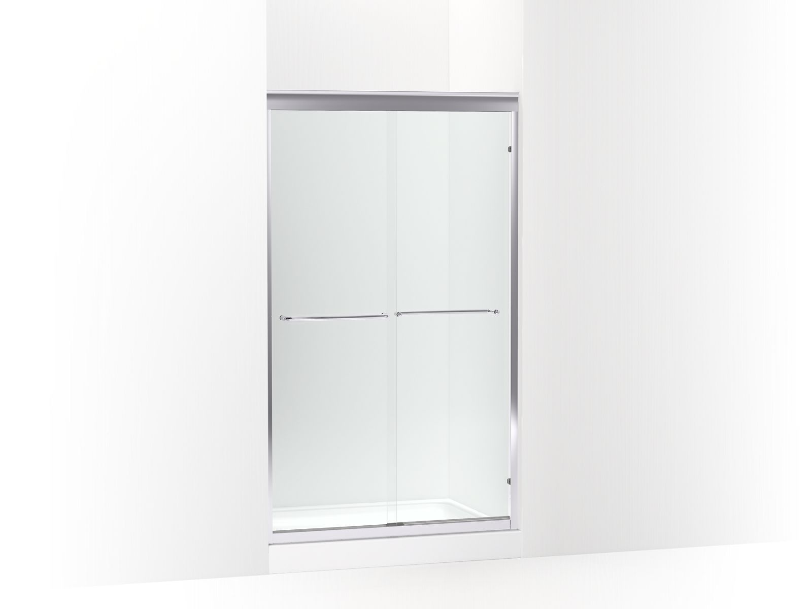 43632-fluence-40-43-w-x-70-1-32-h-sliding-shower-door-with-1-4-thick-crystal-clear-glass-1.jpg Fluence® 40" - 43" W x 70-1/32" H sliding shower door with 1/4" thick Crystal Clear glass