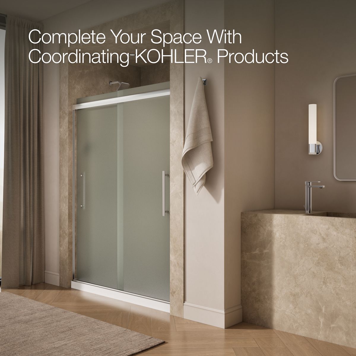 43633-pleat-frameless-sliding-shower-door-79-1-16-h-x-54-5-8-59-5-8-w-with-5-16-thick-frosted-glass-14.jpg Pleat® Frameless sliding shower door, 79-1/16" H x 54-5/8 - 59-5/8" W, with 5/16" thick Frosted glass