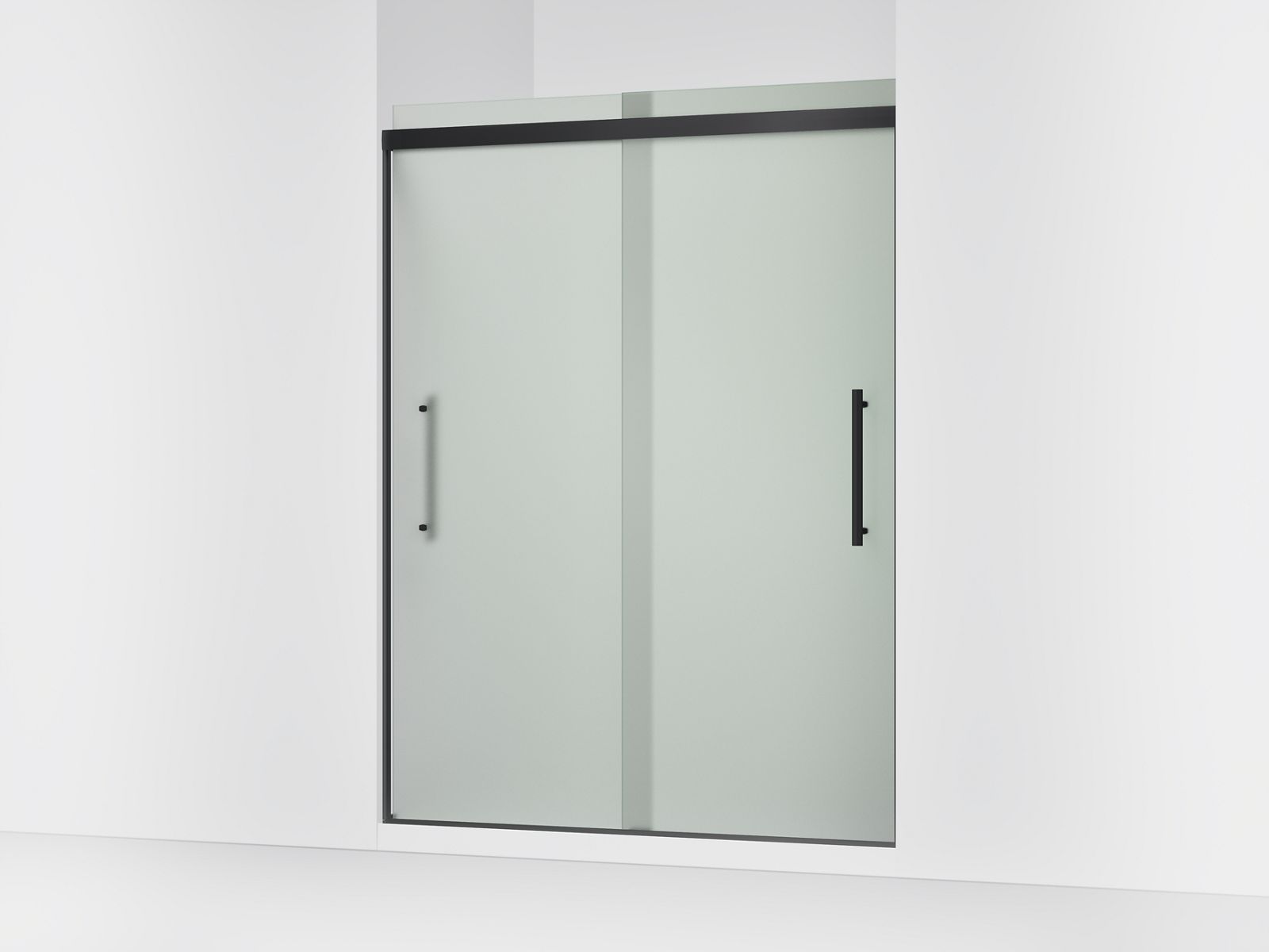 43633-pleat-frameless-sliding-shower-door-79-1-16-h-x-54-5-8-59-5-8-w-with-5-16-thick-frosted-glass-2.jpg Pleat® Frameless sliding shower door, 79-1/16" H x 54-5/8 - 59-5/8" W, with 5/16" thick Frosted glass