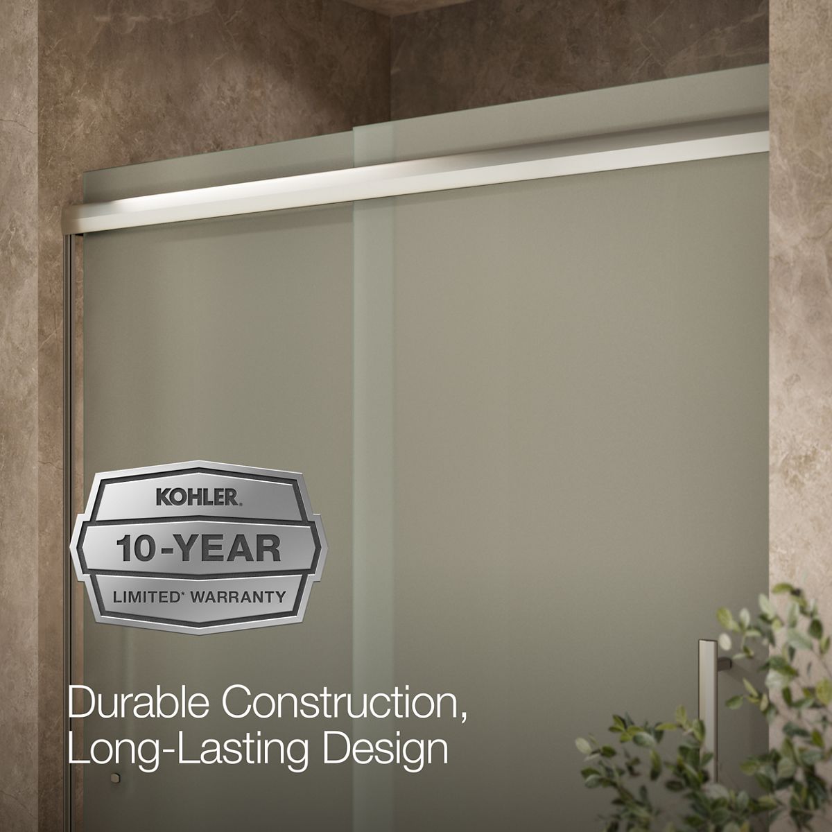 43633-pleat-frameless-sliding-shower-door-79-1-16-h-x-54-5-8-59-5-8-w-with-5-16-thick-frosted-glass-22.jpg Pleat® Frameless sliding shower door, 79-1/16" H x 54-5/8 - 59-5/8" W, with 5/16" thick Frosted glass