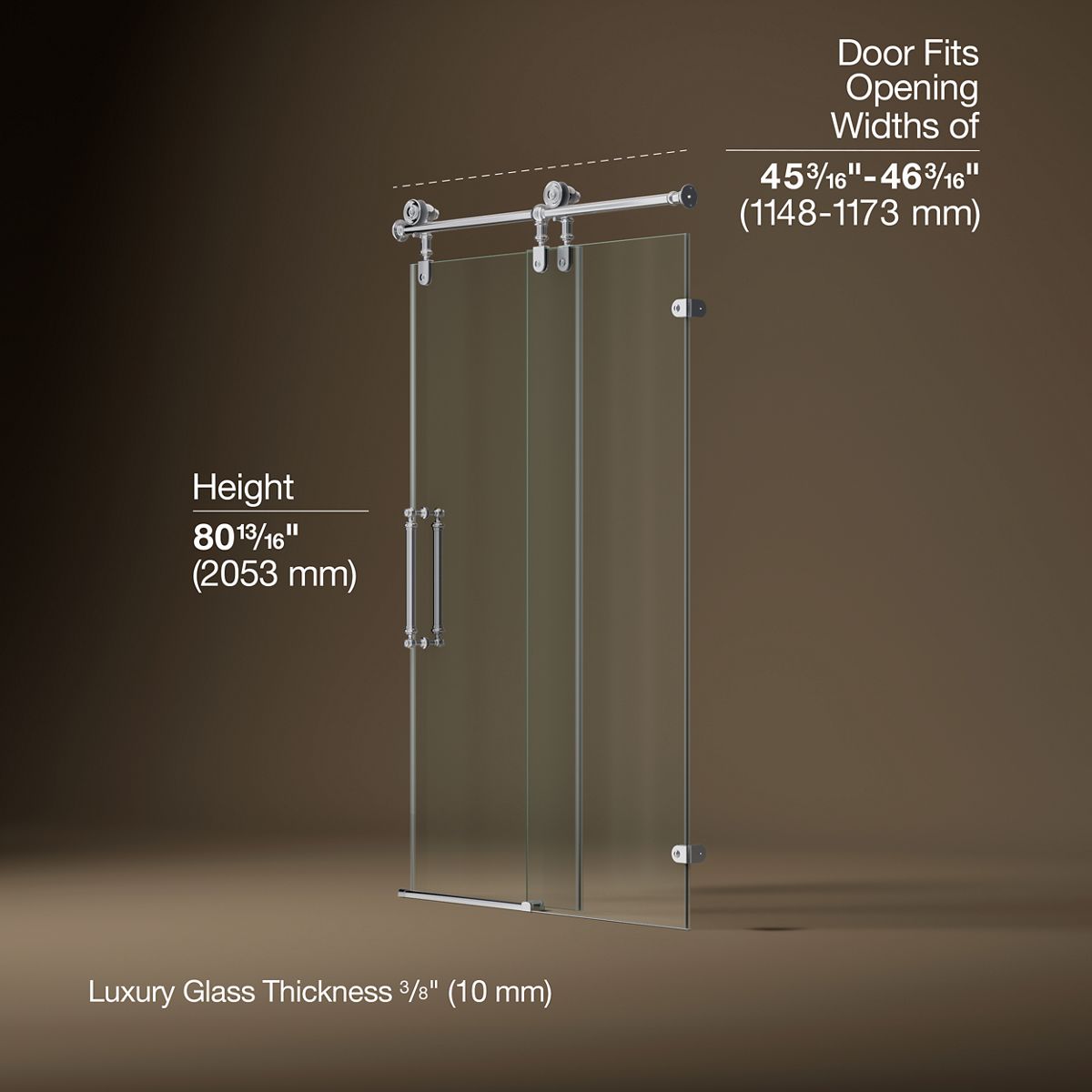 43637-artifacts-80-7-8-h-sliding-shower-door-with-3-8-thick-glass-22.jpg Artifacts™ 80-7/8" H sliding shower door with 3/8"-thick glass