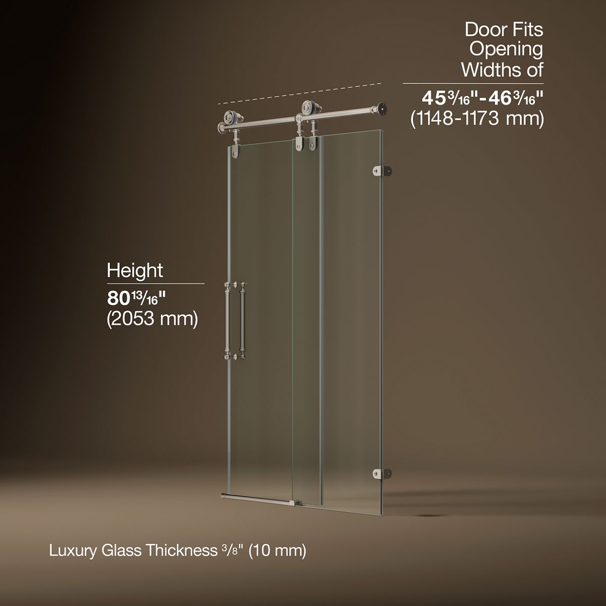43637-artifacts-80-7-8-h-sliding-shower-door-with-3-8-thick-glass-24.jpg Artifacts™ 80-7/8" H sliding shower door with 3/8"-thick glass