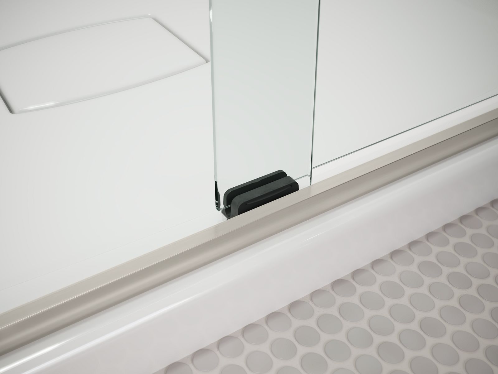 43664-pleat-frameless-sliding-bath-door-63-9-16-h-x-54-5-8-59-5-8-w-with-5-16-thick-frosted-glass-13.jpg Pleat® Frameless sliding bath door, 63-9/16" H x 54-5/8 - 59-5/8" W, with 5/16" thick Frosted glass