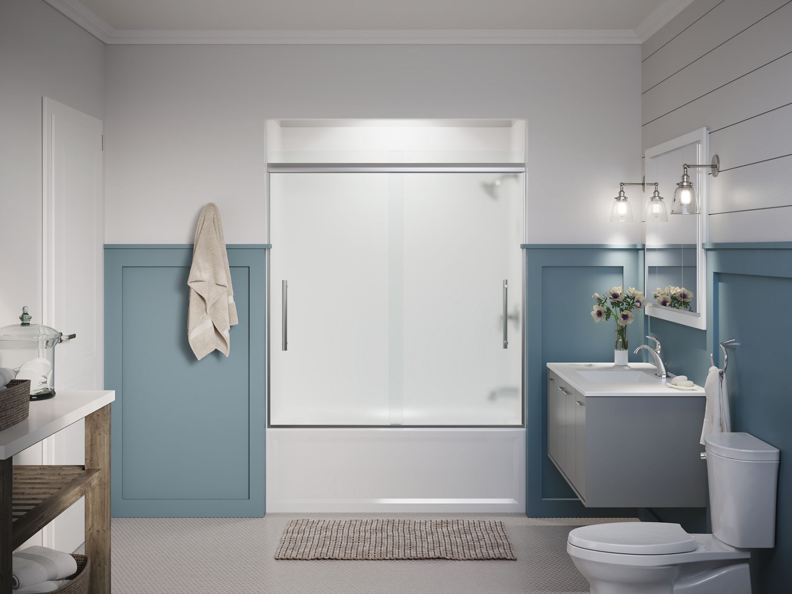 43664-pleat-frameless-sliding-bath-door-63-9-16-h-x-54-5-8-59-5-8-w-with-5-16-thick-frosted-glass-16.jpg Pleat® Frameless sliding bath door, 63-9/16" H x 54-5/8 - 59-5/8" W, with 5/16" thick Frosted glass