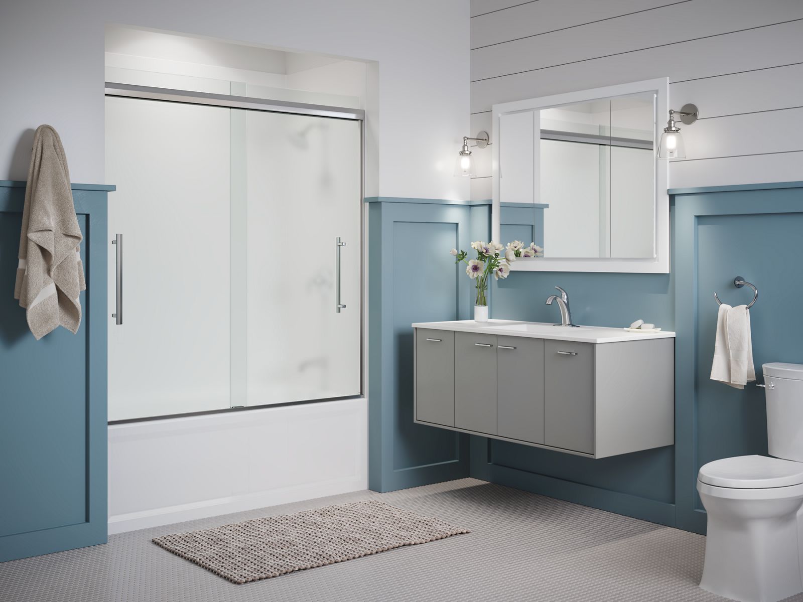 43664-pleat-frameless-sliding-bath-door-63-9-16-h-x-54-5-8-59-5-8-w-with-5-16-thick-frosted-glass-17.jpg Pleat® Frameless sliding bath door, 63-9/16" H x 54-5/8 - 59-5/8" W, with 5/16" thick Frosted glass