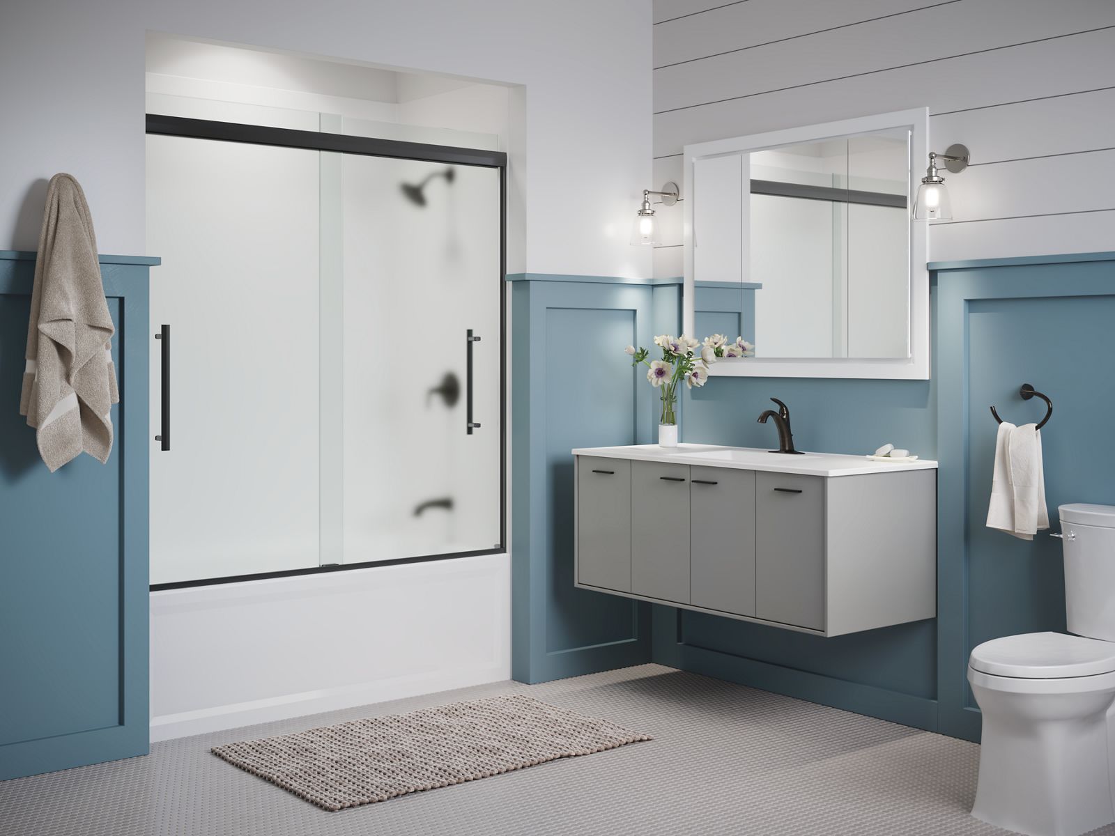43664-pleat-frameless-sliding-bath-door-63-9-16-h-x-54-5-8-59-5-8-w-with-5-16-thick-frosted-glass-20.jpg Pleat® Frameless sliding bath door, 63-9/16" H x 54-5/8 - 59-5/8" W, with 5/16" thick Frosted glass