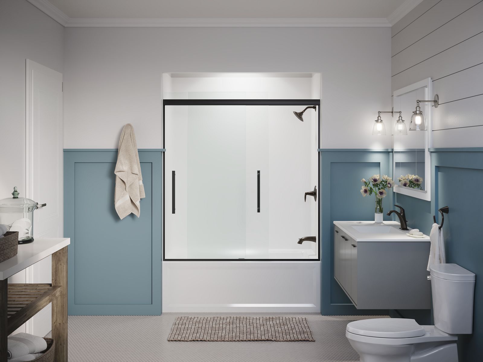 43664-pleat-frameless-sliding-bath-door-63-9-16-h-x-54-5-8-59-5-8-w-with-5-16-thick-frosted-glass-23.jpg Pleat® Frameless sliding bath door, 63-9/16" H x 54-5/8 - 59-5/8" W, with 5/16" thick Frosted glass