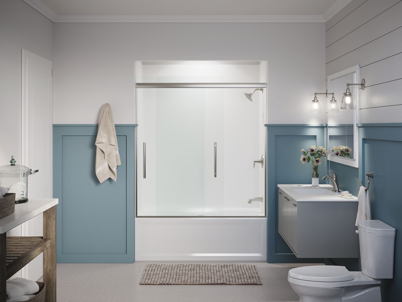 43664-pleat-frameless-sliding-bath-door-63-9-16-h-x-54-5-8-59-5-8-w-with-5-16-thick-frosted-glass-24.jpg Pleat® Frameless sliding bath door, 63-9/16" H x 54-5/8 - 59-5/8" W, with 5/16" thick Frosted glass