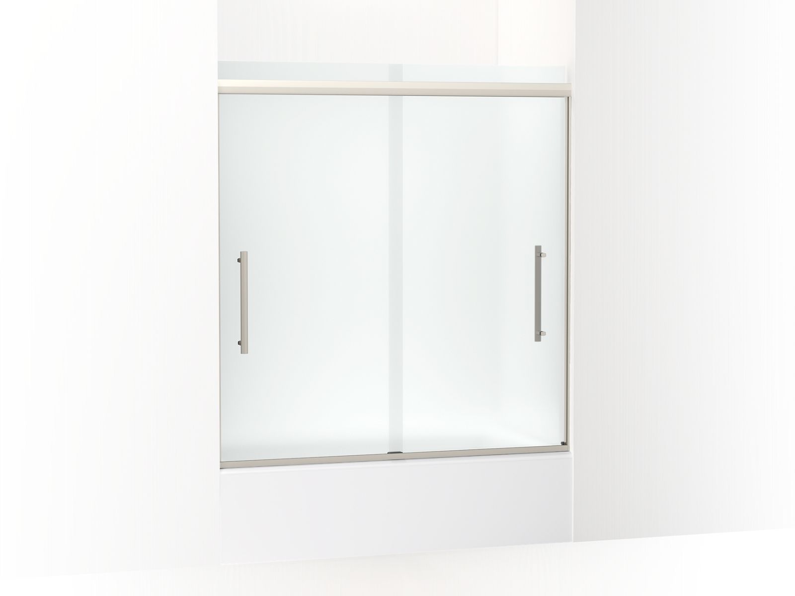 43664-pleat-frameless-sliding-bath-door-63-9-16-h-x-54-5-8-59-5-8-w-with-5-16-thick-frosted-glass-3.jpg Pleat® Frameless sliding bath door, 63-9/16" H x 54-5/8 - 59-5/8" W, with 5/16" thick Frosted glass