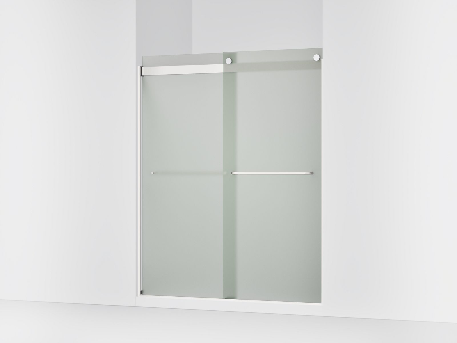 43677-levity-sliding-shower-door-74-h-x-56-5-8-59-5-8-w-with-1-4-thick-frosted-glass-1.jpg Levity® Sliding shower door, 74" H x 56-5/8 - 59-5/8" W, with 1/4" thick Frosted glass
