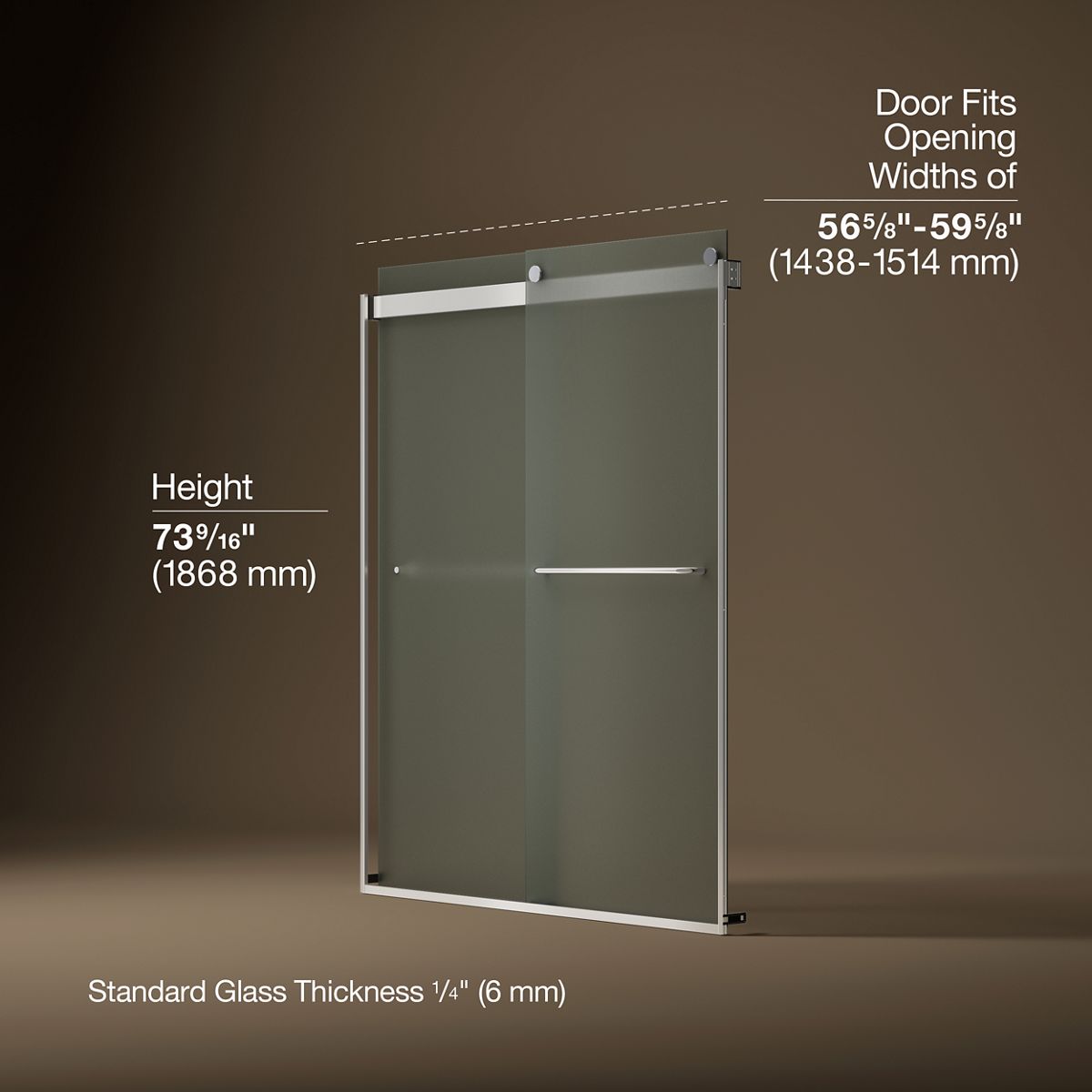 43677-levity-sliding-shower-door-74-h-x-56-5-8-59-5-8-w-with-1-4-thick-frosted-glass-17.jpg Levity® Sliding shower door, 74" H x 56-5/8 - 59-5/8" W, with 1/4" thick Frosted glass