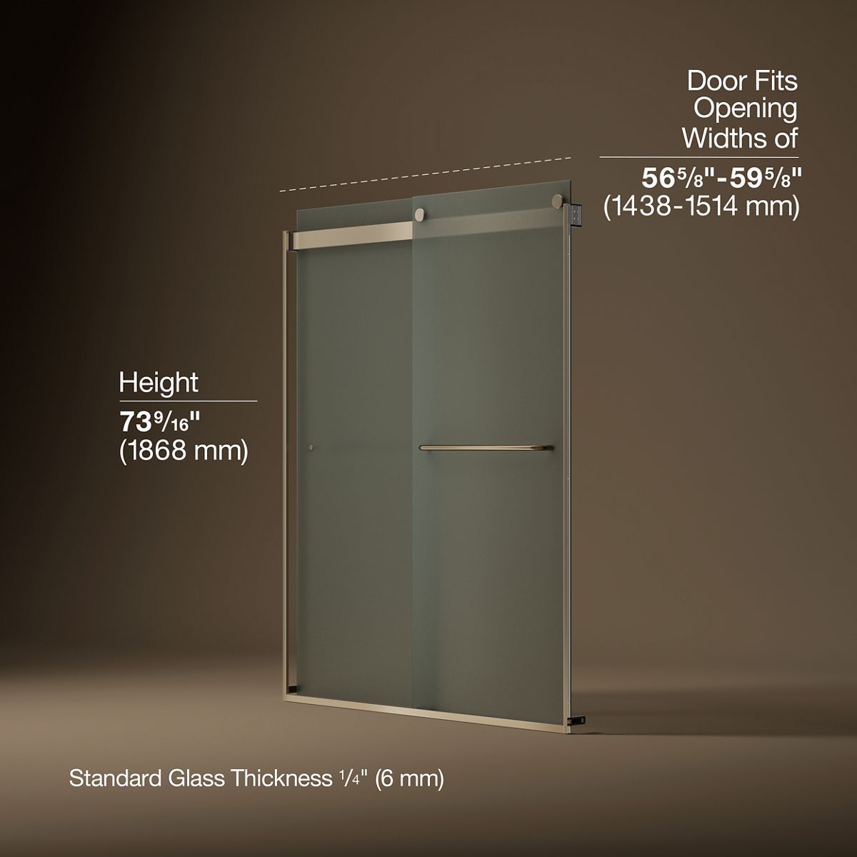 43677-levity-sliding-shower-door-74-h-x-56-5-8-59-5-8-w-with-1-4-thick-frosted-glass-18.jpg Levity® Sliding shower door, 74" H x 56-5/8 - 59-5/8" W, with 1/4" thick Frosted glass