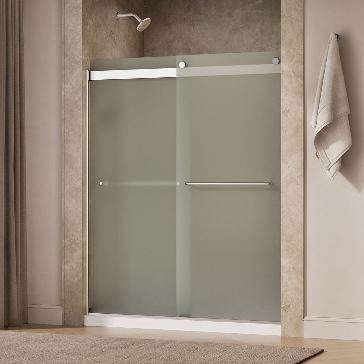 43677-levity-sliding-shower-door-74-h-x-56-5-8-59-5-8-w-with-1-4-thick-frosted-glass-27.jpg Levity® Sliding shower door, 74" H x 56-5/8 - 59-5/8" W, with 1/4" thick Frosted glass