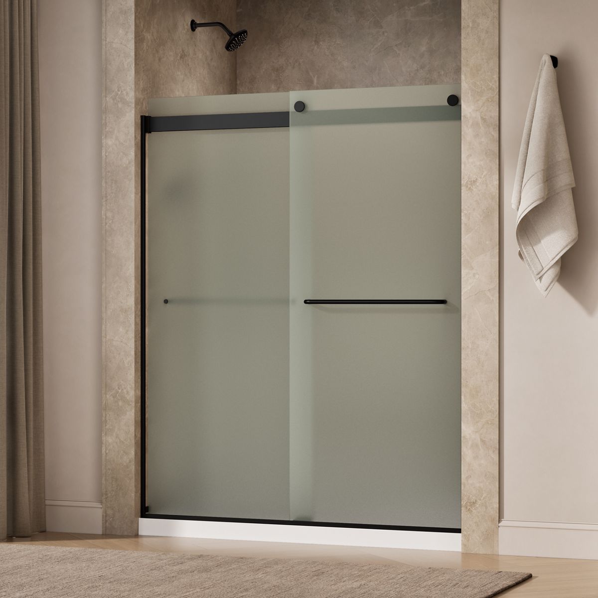 43677-levity-sliding-shower-door-74-h-x-56-5-8-59-5-8-w-with-1-4-thick-frosted-glass-30.jpg Levity® Sliding shower door, 74" H x 56-5/8 - 59-5/8" W, with 1/4" thick Frosted glass