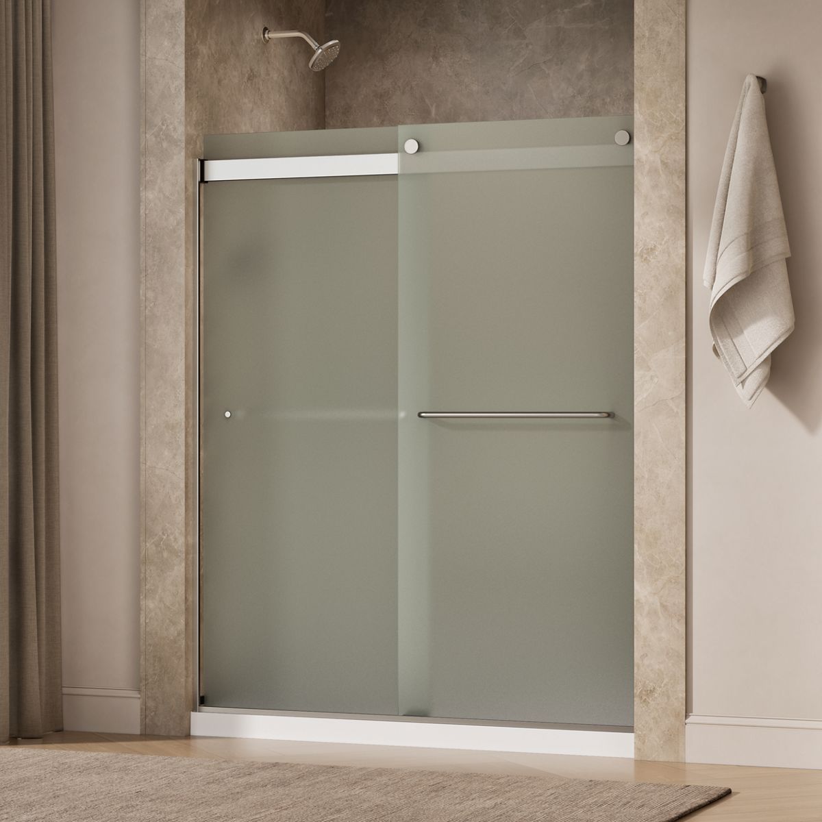 43677-levity-sliding-shower-door-74-h-x-56-5-8-59-5-8-w-with-1-4-thick-frosted-glass-31.jpg Levity® Sliding shower door, 74" H x 56-5/8 - 59-5/8" W, with 1/4" thick Frosted glass