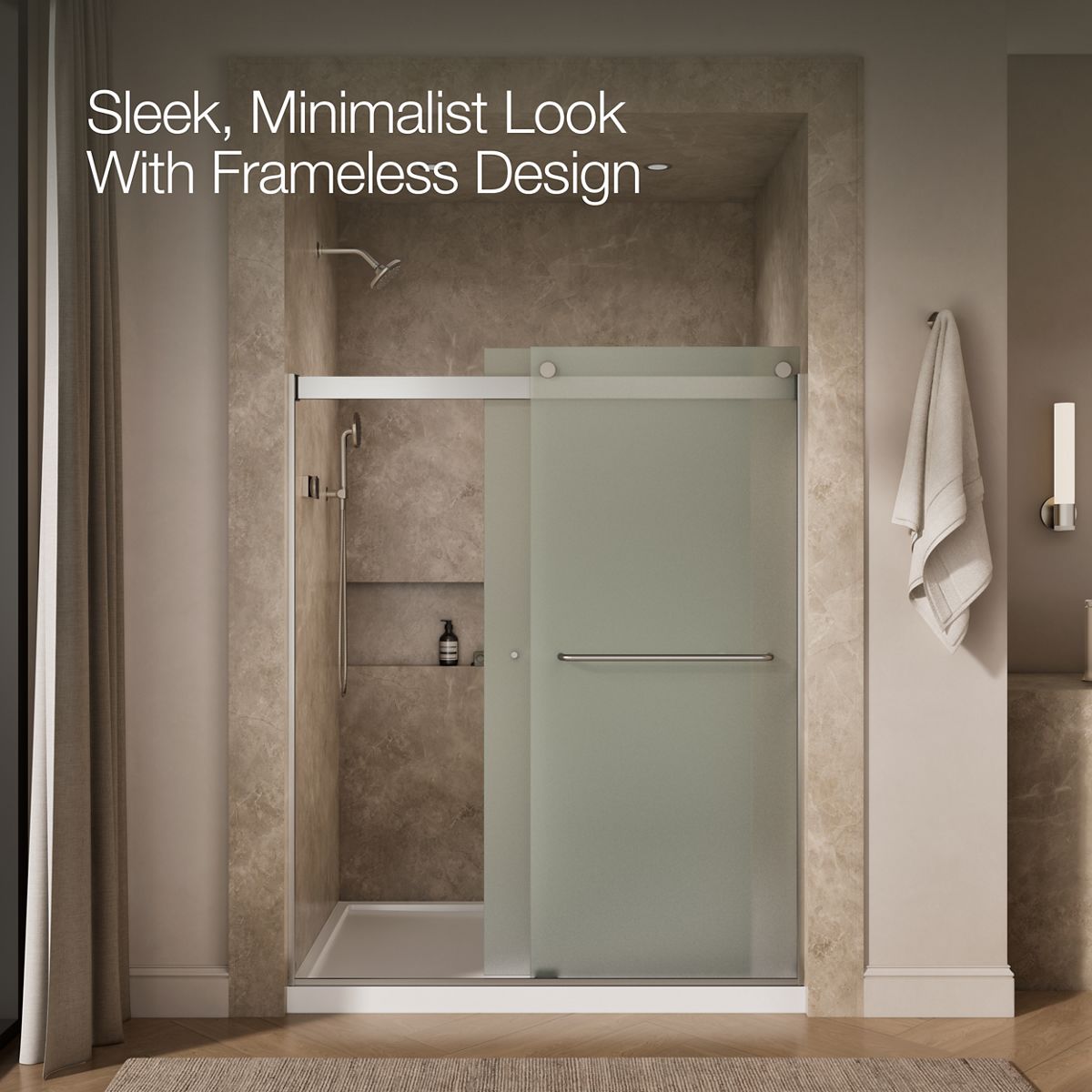 43677-levity-sliding-shower-door-74-h-x-56-5-8-59-5-8-w-with-1-4-thick-frosted-glass-46.jpg Levity® Sliding shower door, 74" H x 56-5/8 - 59-5/8" W, with 1/4" thick Frosted glass