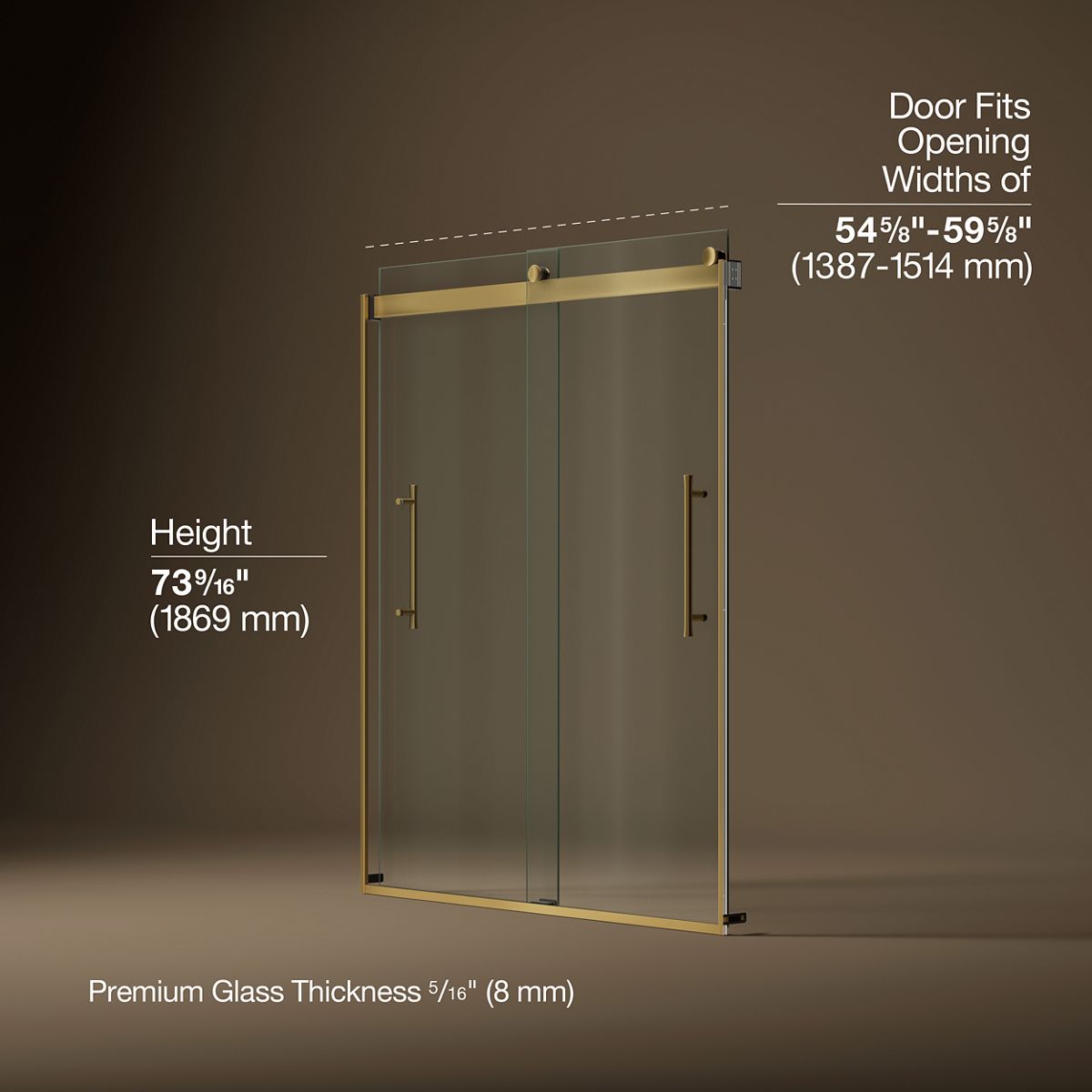 43704-elmbrook-frameless-sliding-shower-door-73-9-16-h-x-54-5-8-59-5-8-w-with-5-16-thick-crystal-clear-glass-10.jpg Elmbrook™ Frameless sliding shower door, 73-9/16" H x 54-5/8 - 59-5/8" W, with 5/16" thick Crystal Clear glass