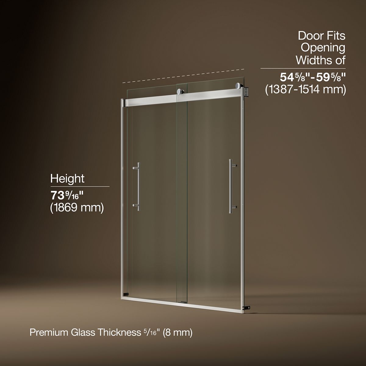43704-elmbrook-frameless-sliding-shower-door-73-9-16-h-x-54-5-8-59-5-8-w-with-5-16-thick-crystal-clear-glass-9.jpg Elmbrook™ Frameless sliding shower door, 73-9/16" H x 54-5/8 - 59-5/8" W, with 5/16" thick Crystal Clear glass