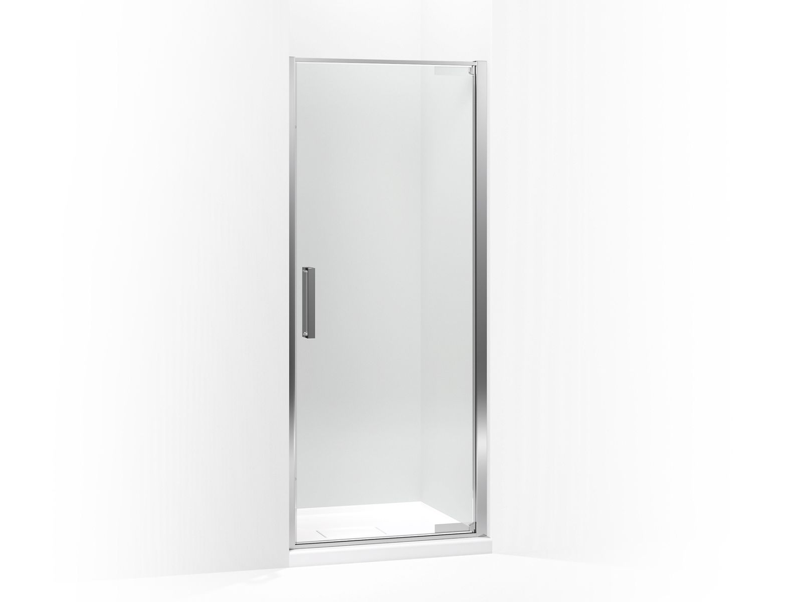Torsion® Pivot shower door, 77" H x 33-7/8 - 35-7/16" W, with 5/16" thick Crystal Clear glass